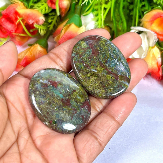 Dragon Blood Stone Worry Stone – Crystal Worry Stone – Pocket Stone – Healing Crystal - 4cmx3cm Thumb Stone One (1) Piece