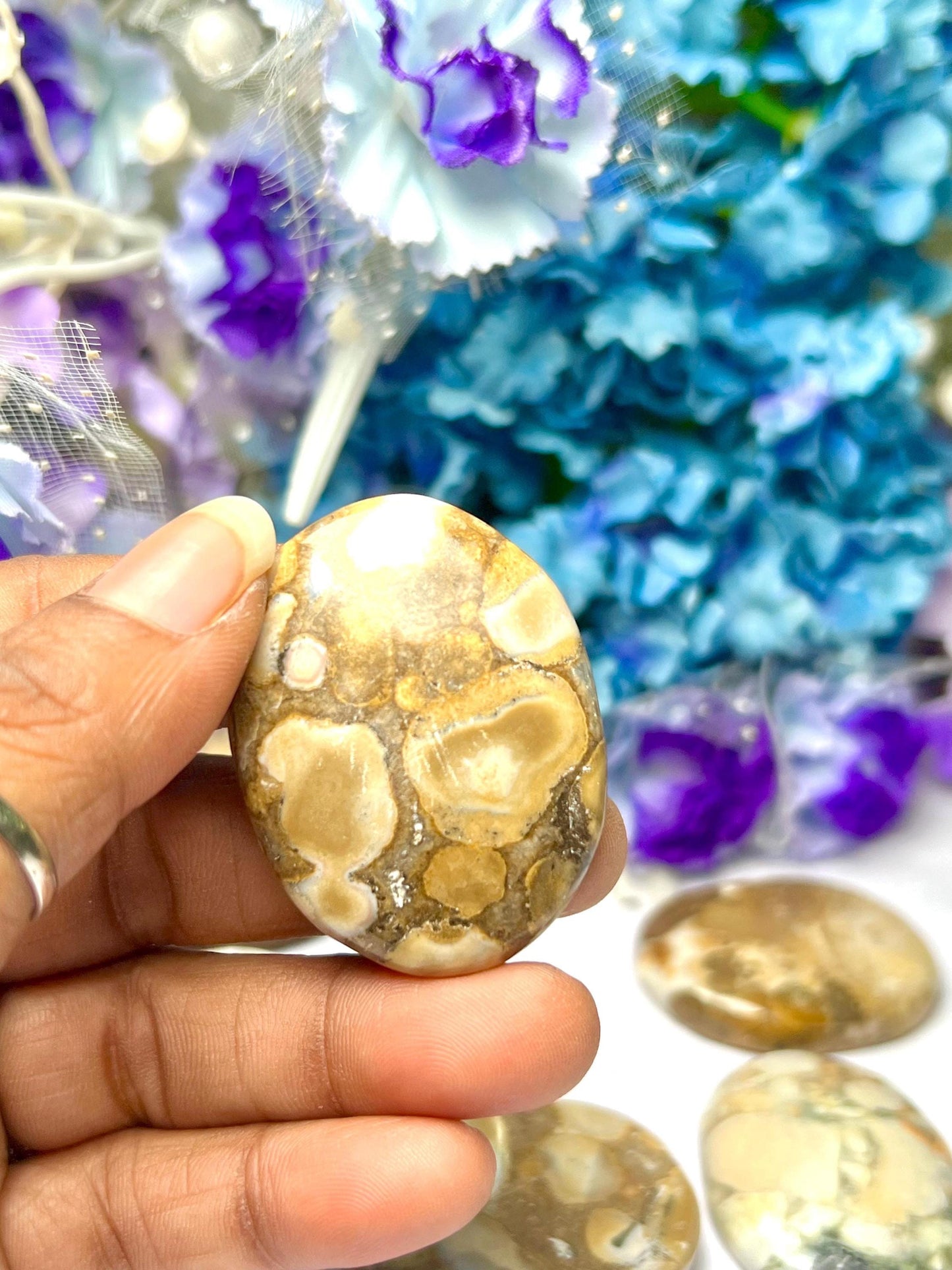 King Cobra Jasper Stone Worry Stone – Pocket Stone – Thumb Stone One (1) Piece