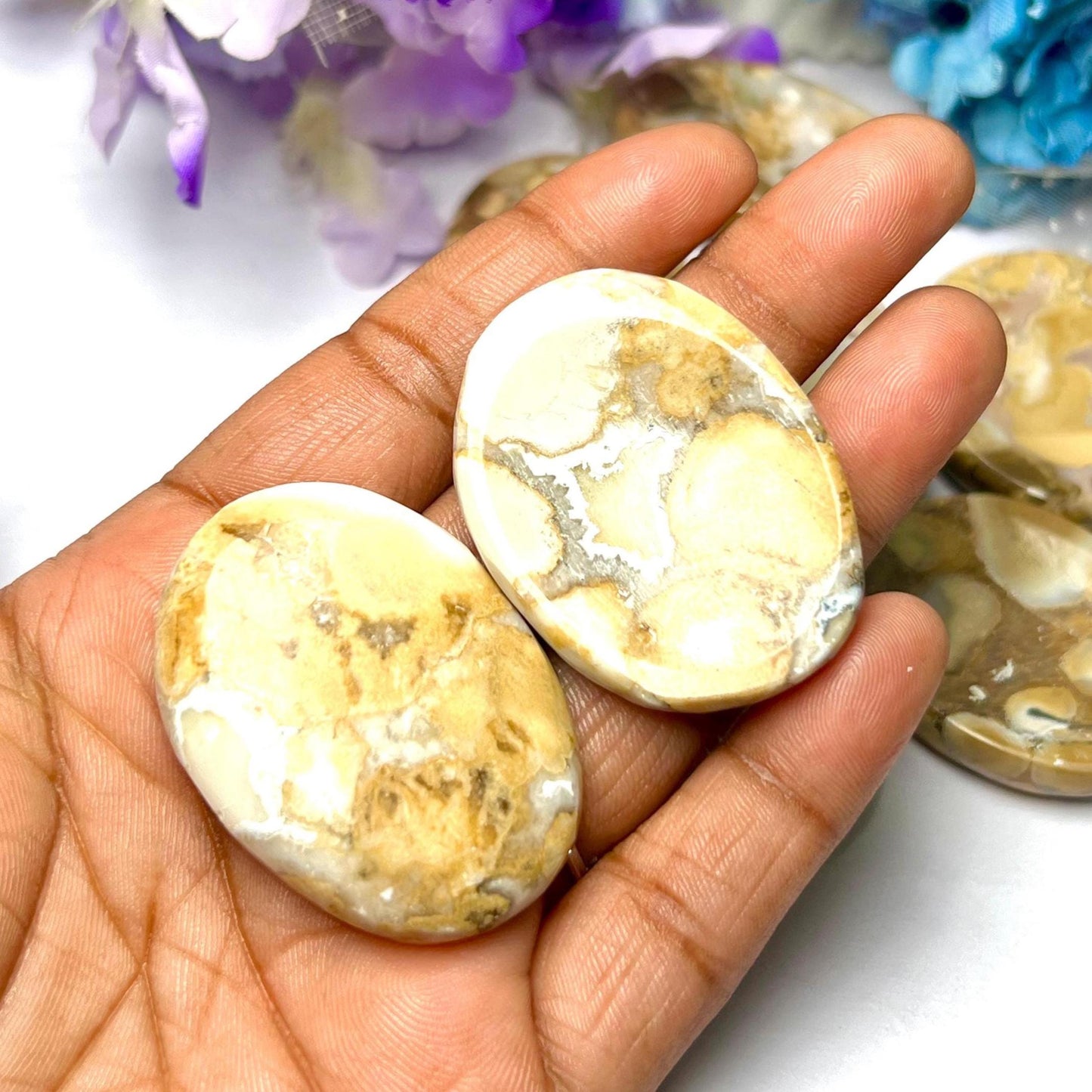 King Cobra Jasper Stone Worry Stone – Pocket Stone – Thumb Stone One (1) Piece