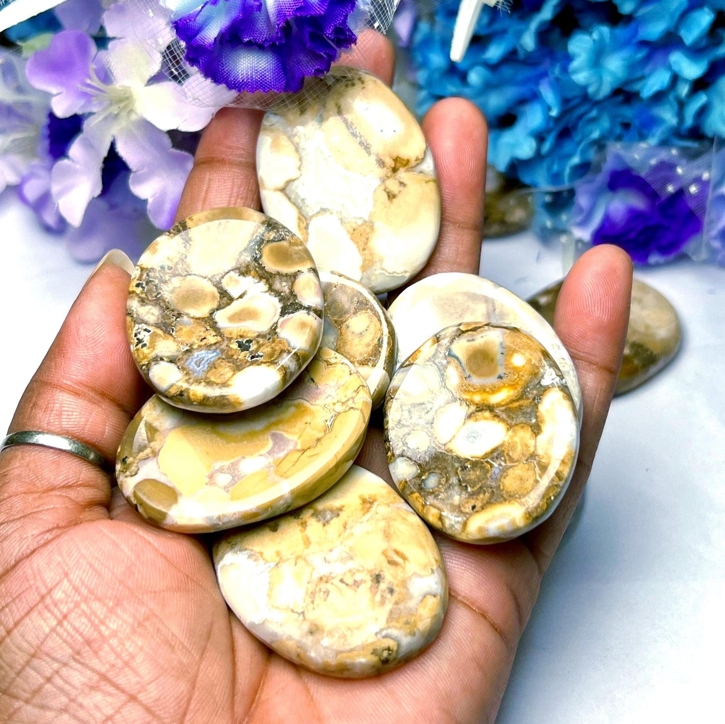 King Cobra Jasper Stone Worry Stone – Pocket Stone – Thumb Stone One (1) Piece