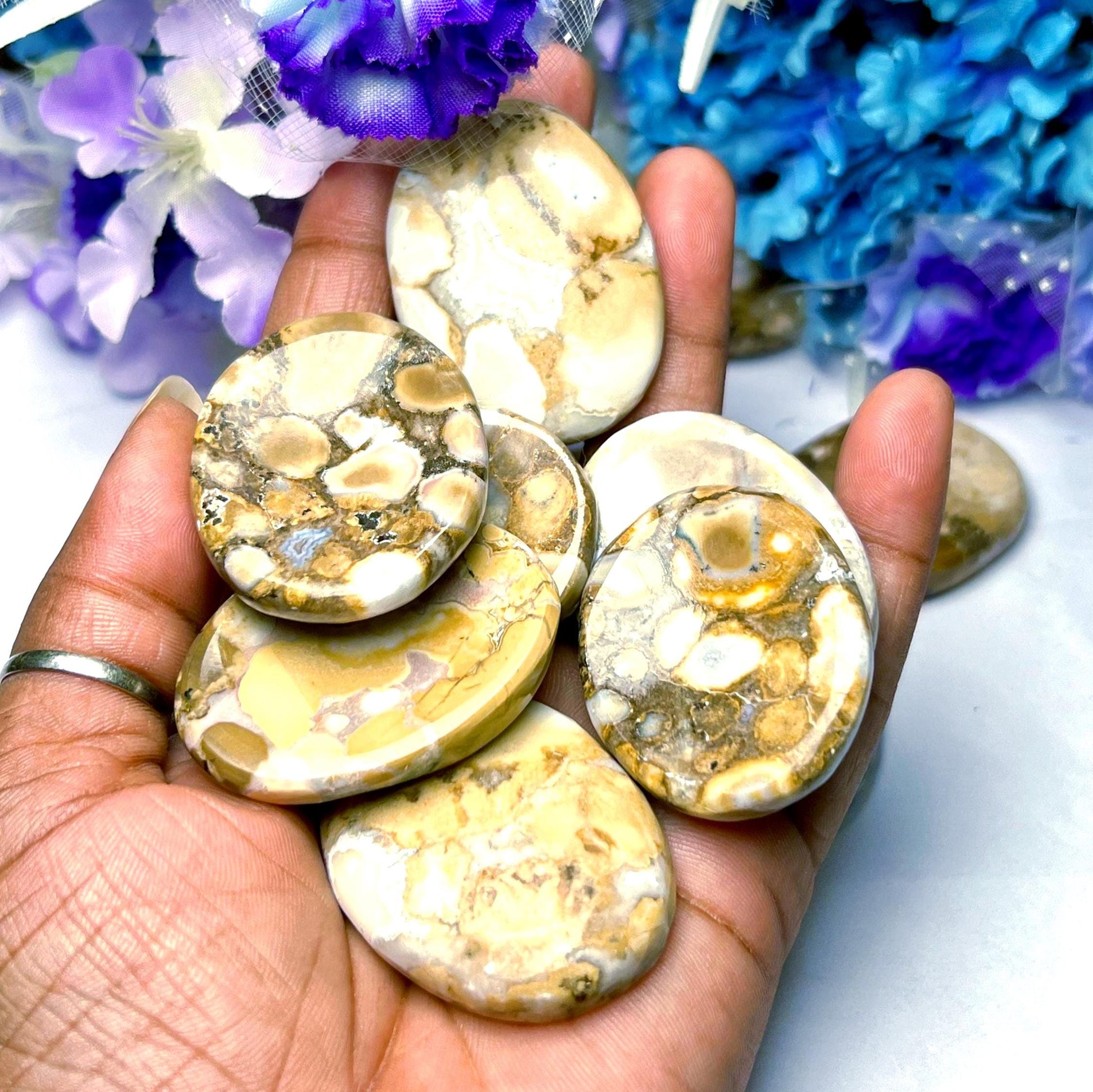 King Cobra Jasper Stone Worry Stone – Pocket Stone – Thumb Stone One (1) Piece