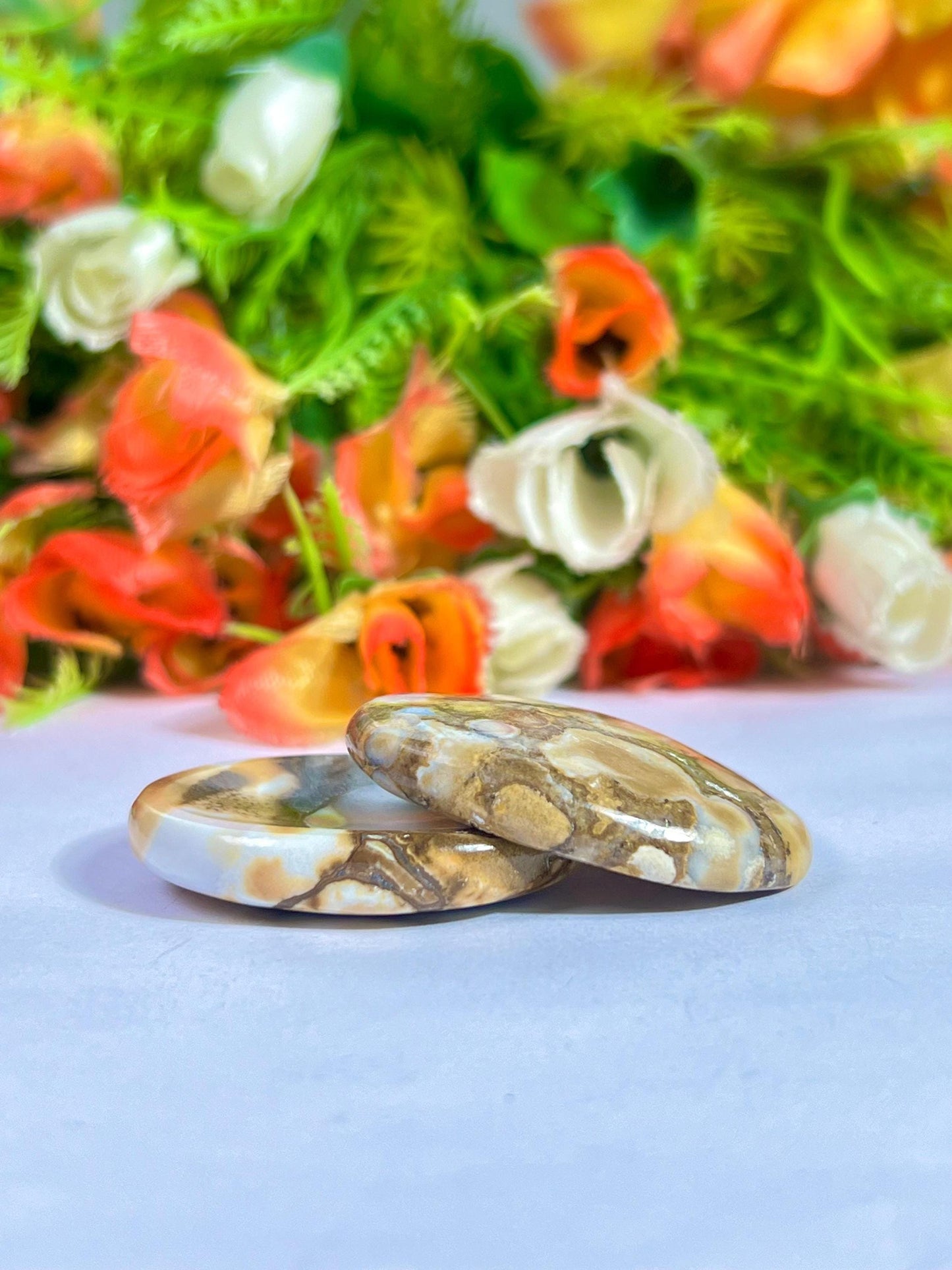 King Cobra Jasper Stone Worry Stone – Pocket Stone – Thumb Stone One (1) Piece