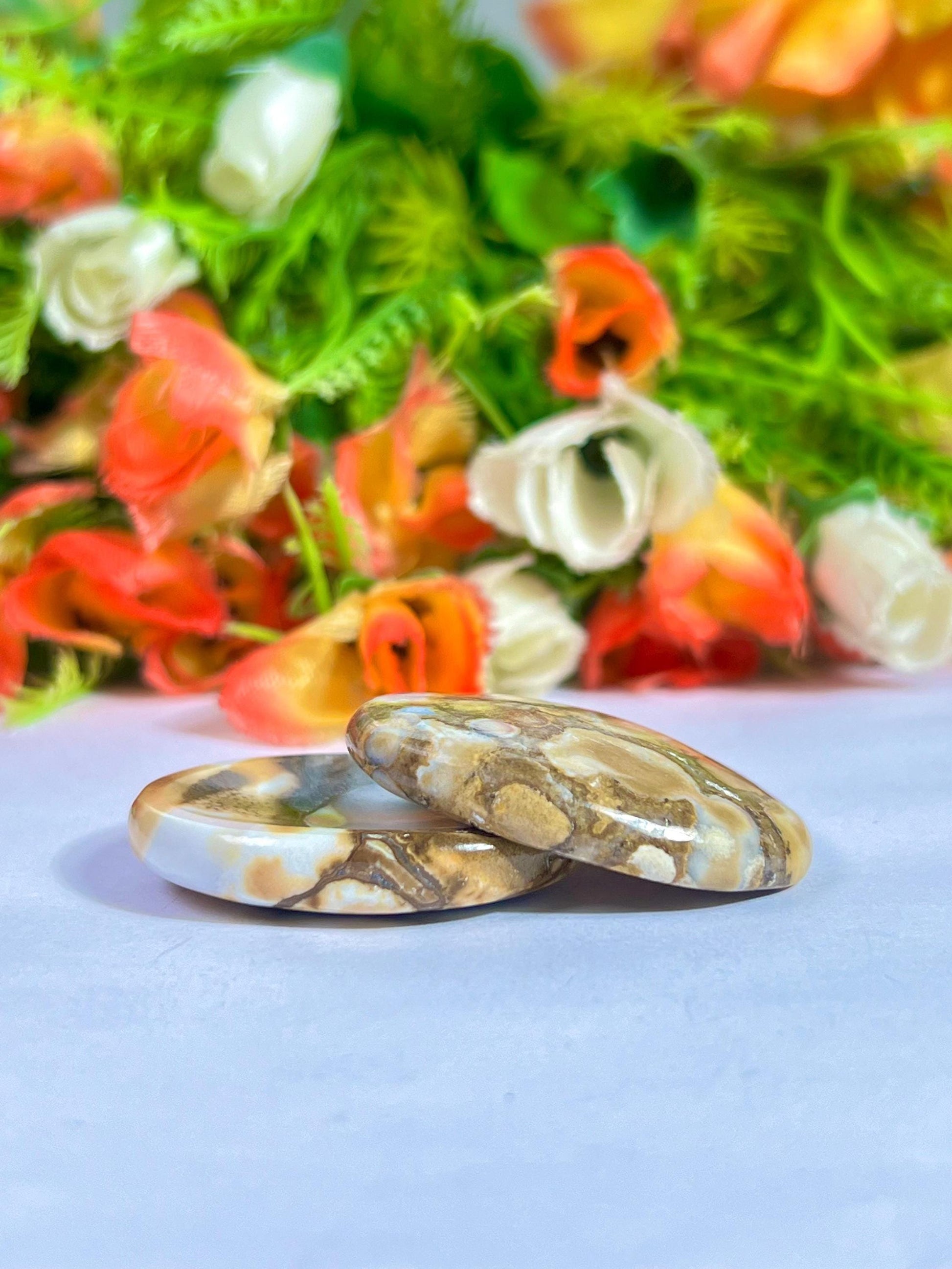 King Cobra Jasper Stone Worry Stone – Pocket Stone – Thumb Stone One (1) Piece