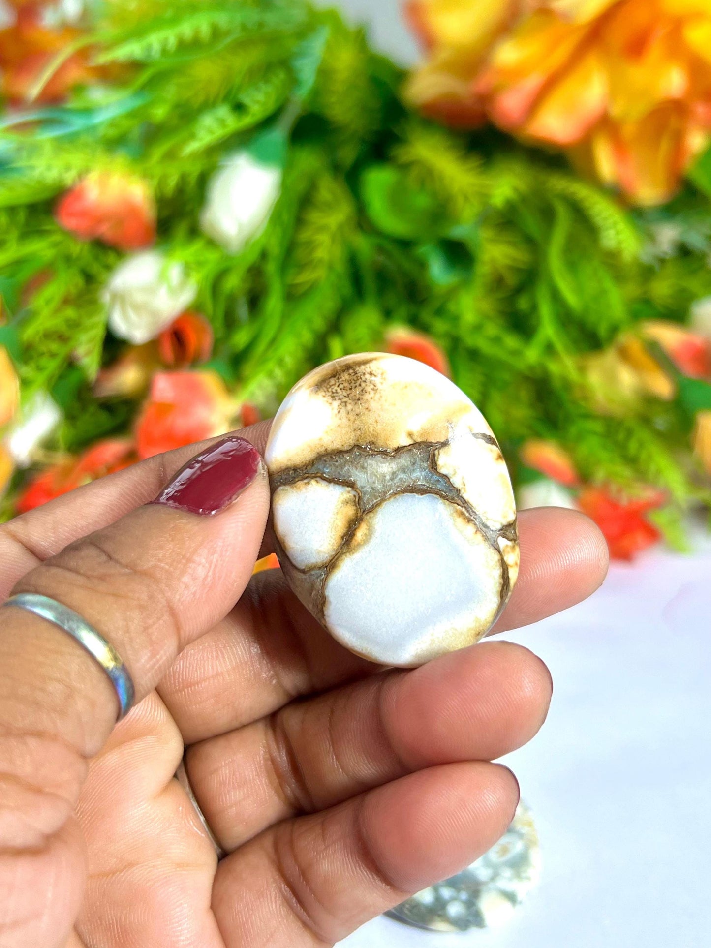 King Cobra Jasper Stone Worry Stone – Pocket Stone – Thumb Stone One (1) Piece