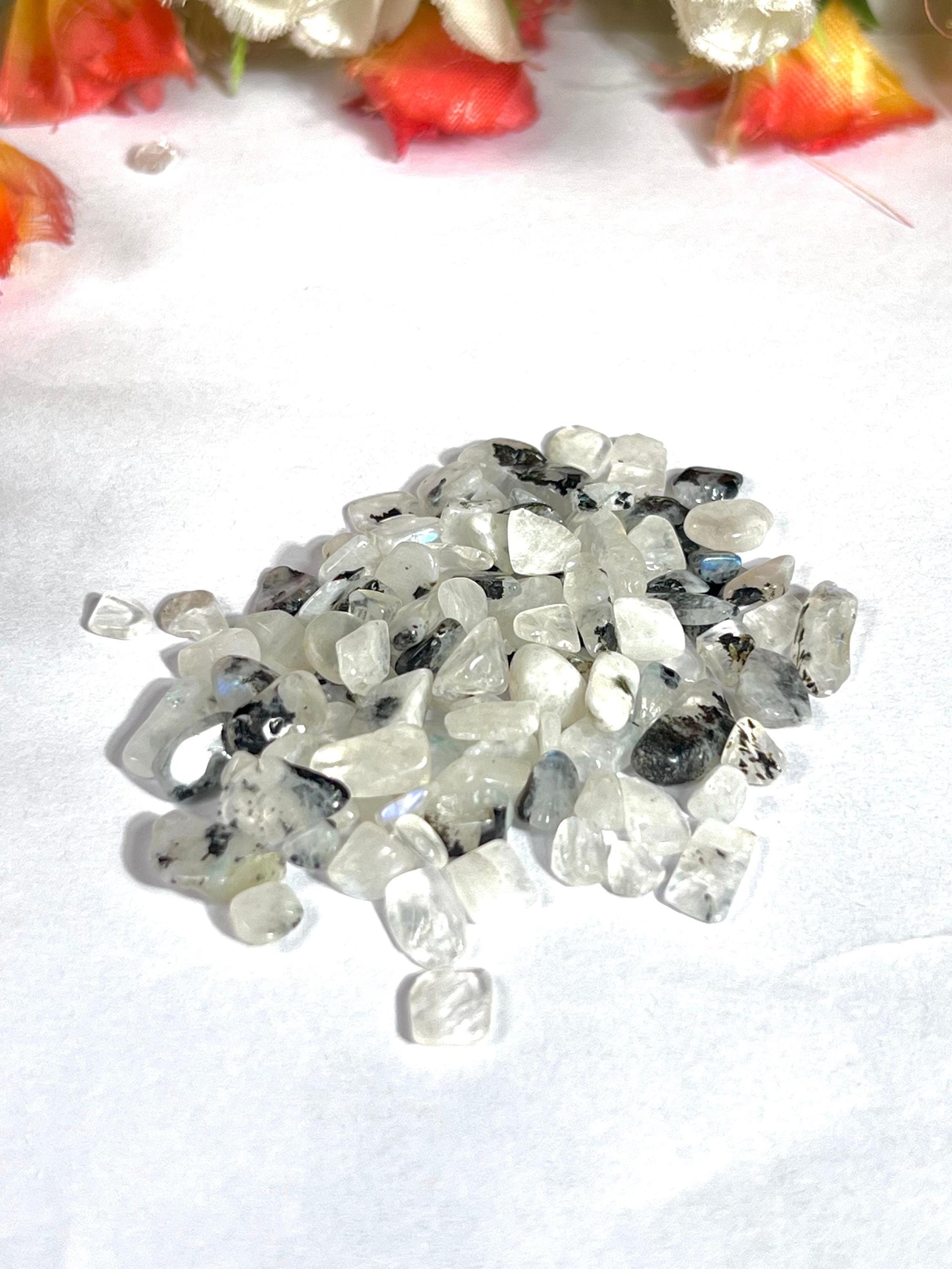 Rainbow Moonstone Chips Stone - Spiritual Stone -Healing Crystals in pack Quality AAAAA +++++
