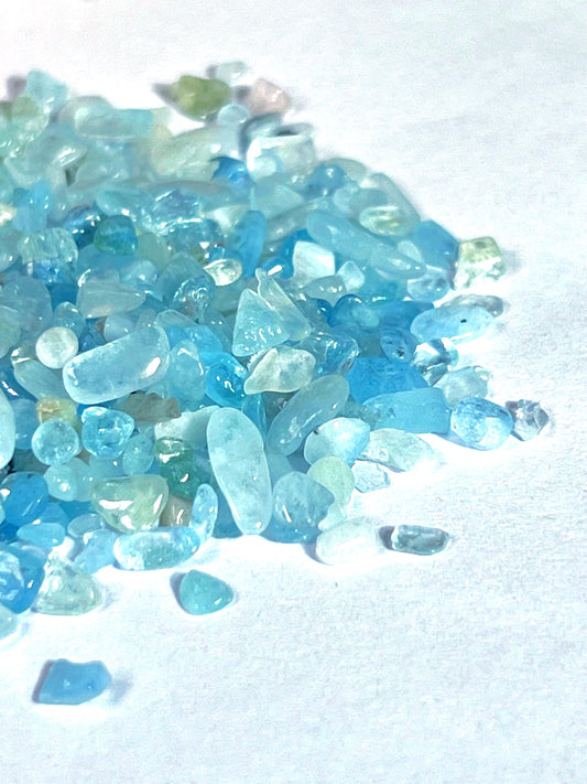 Aquamarine Stone Chips Stone - Spiritual Stone -Healing Crystals in pack Quality AAAAA +++++
