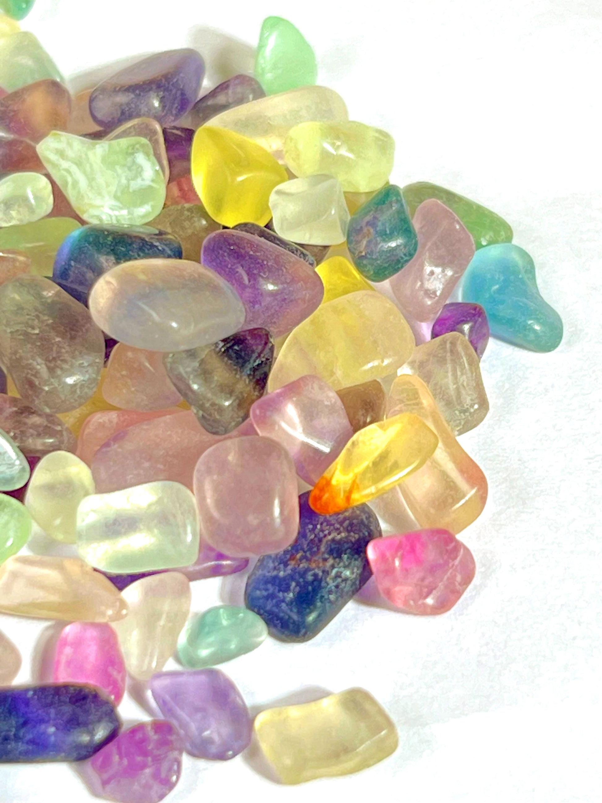 Multi Fluorite Stone Chips Stone - Spiritual Stone -Healing Crystals in pack Quality AAAAA +++++