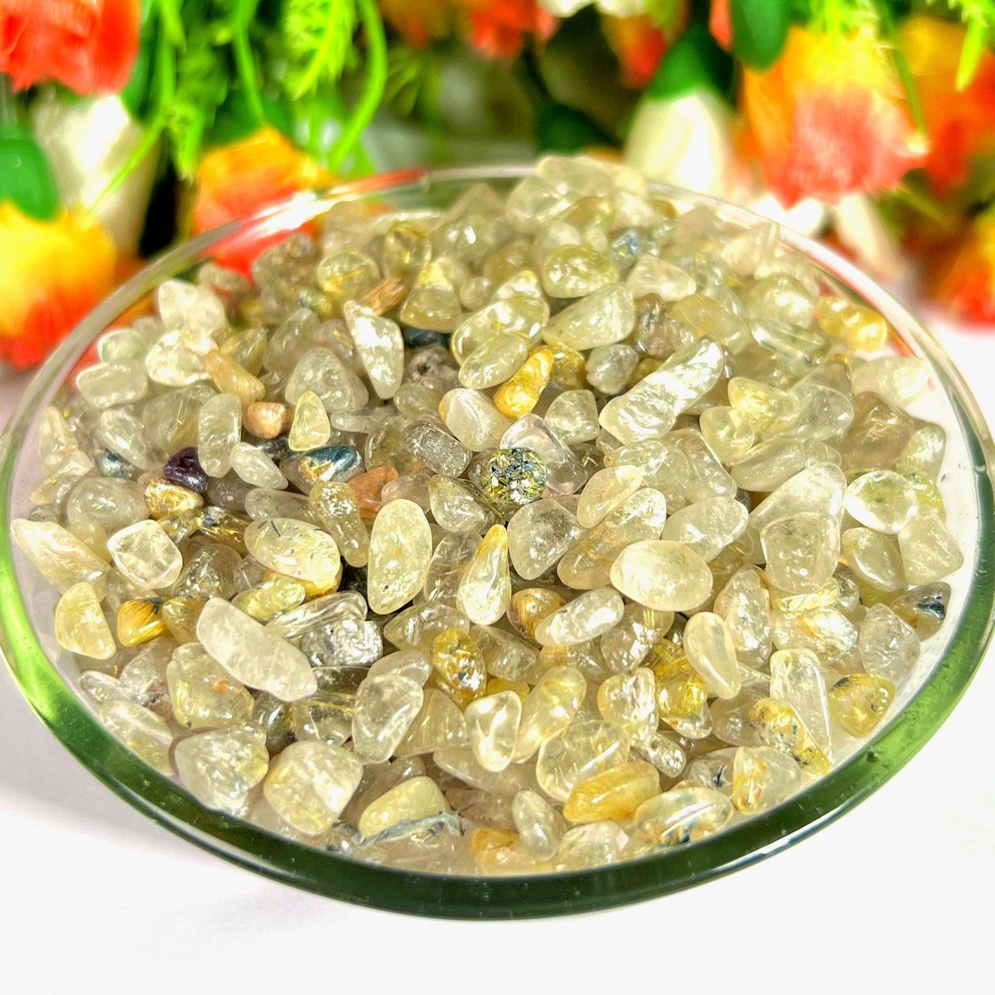 Golden Rutile Stone Chips Stone - Spiritual Stone -Healing Crystals in pack Quality AAAAA +++++