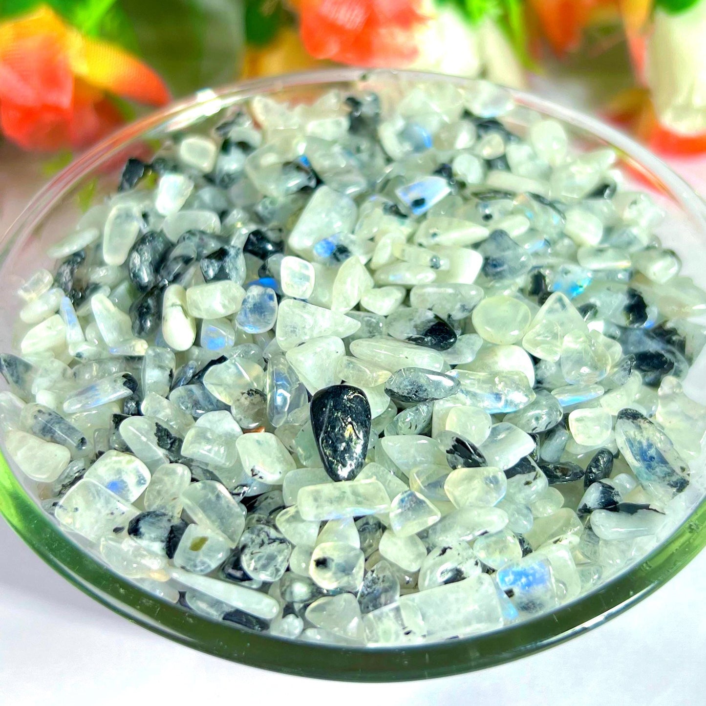 Rainbow Moonstone Chips Stone - Spiritual Stone -Healing Crystals in pack Quality AAAAA +++++