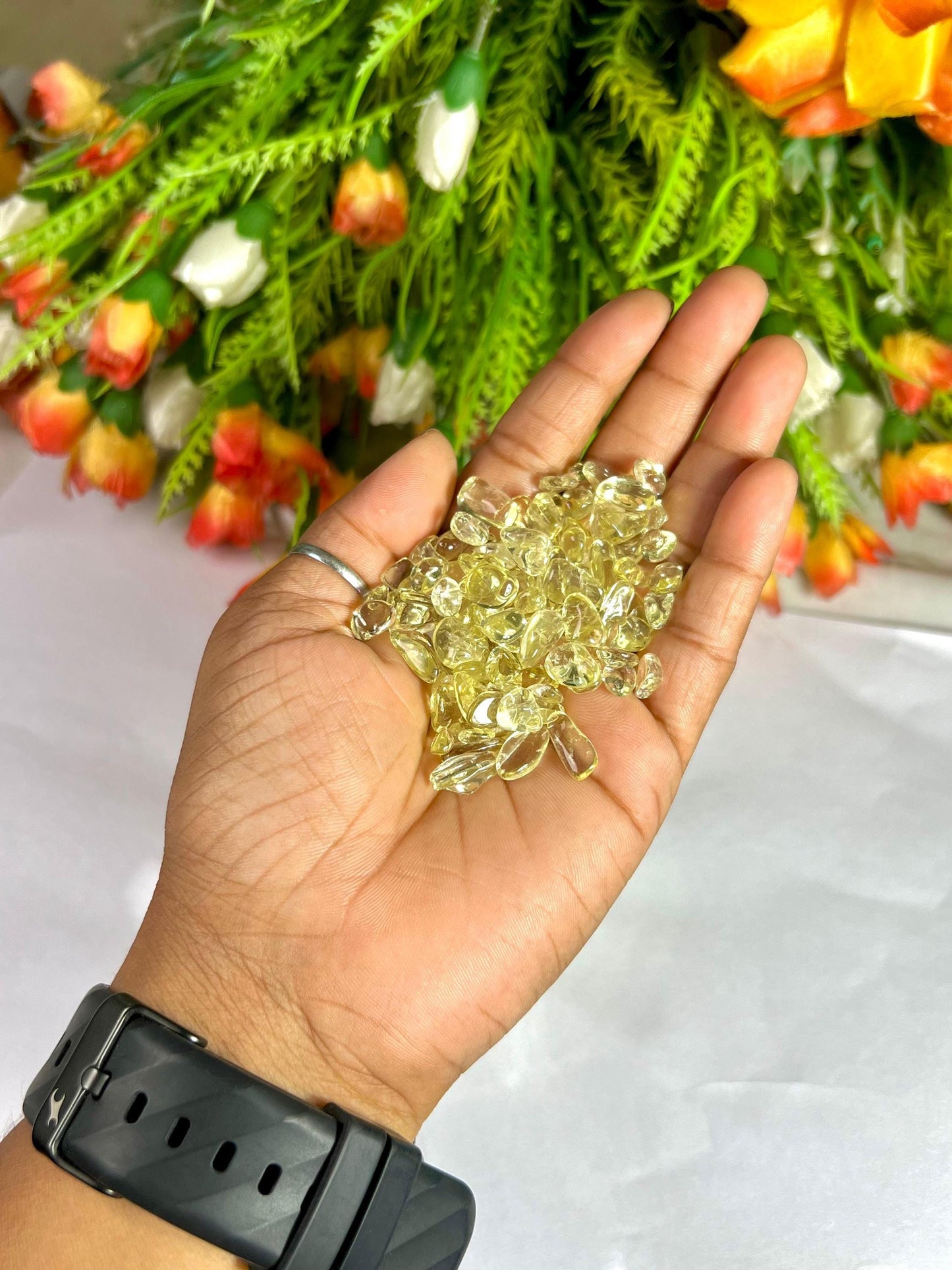 Lemon Quartz Stone Chips Stone - Spiritual Stone -Healing Crystals in pack Quality AAAAA +++++