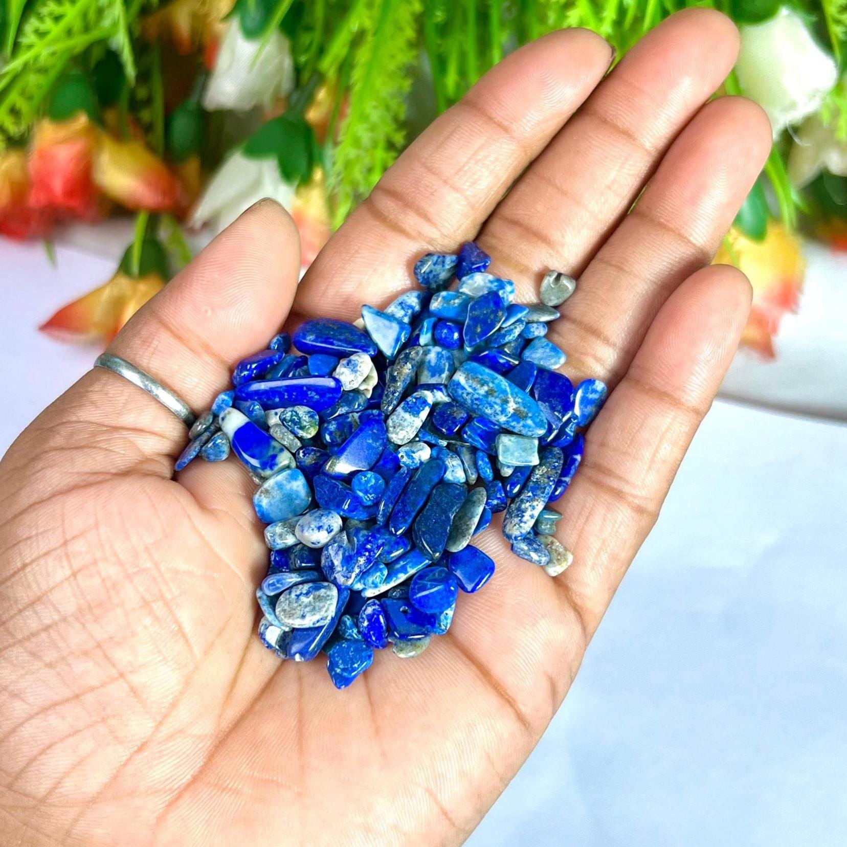 Lapis Lazuli Stone Chips Stone - Spiritual Stone -Healing Crystals in pack Quality AAAAA +++++