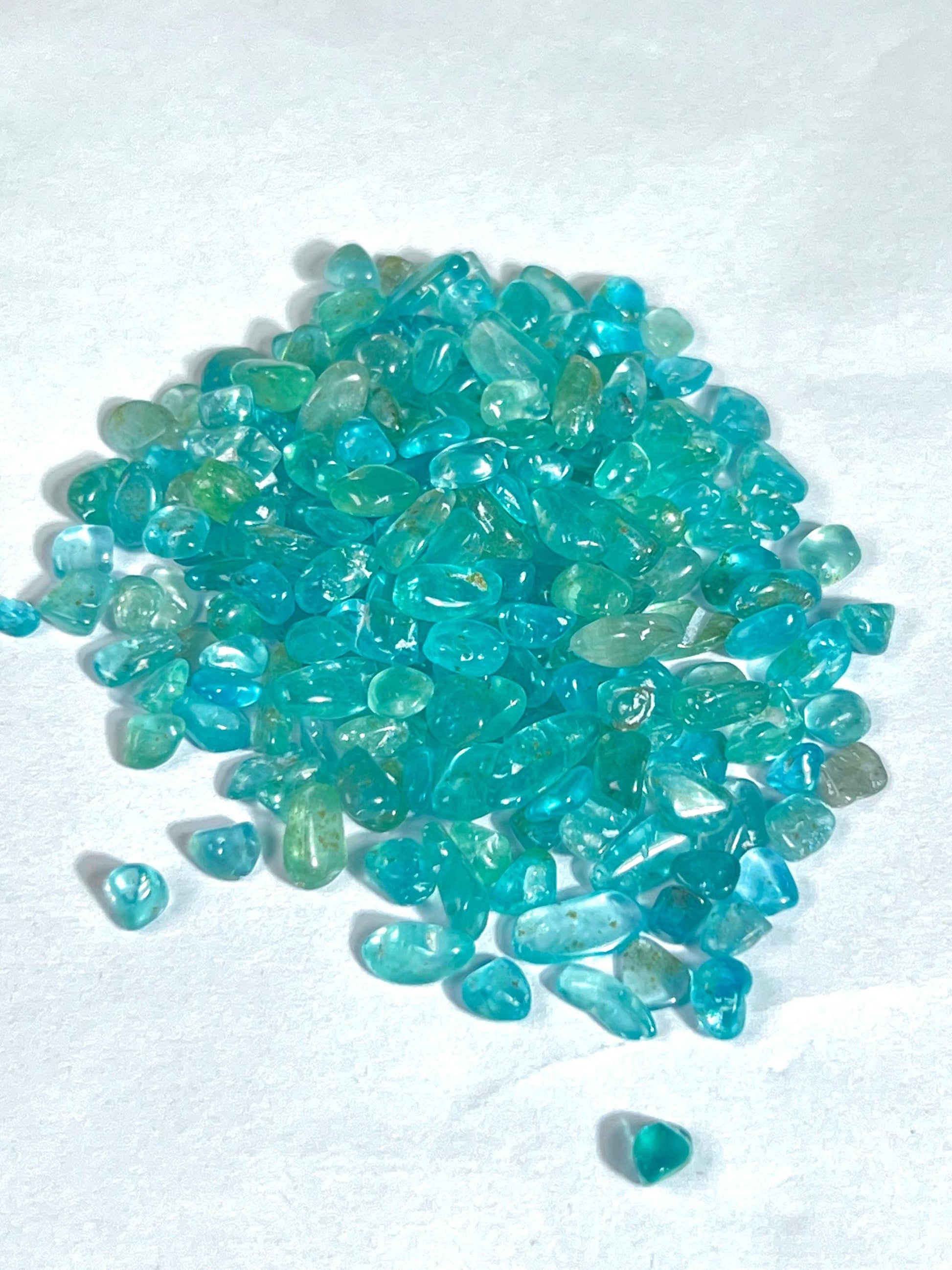 Neon Blue Apatite Stone Chips Stone - Spiritual Stone -Healing Crystals in pack Quality AAAAA +++++