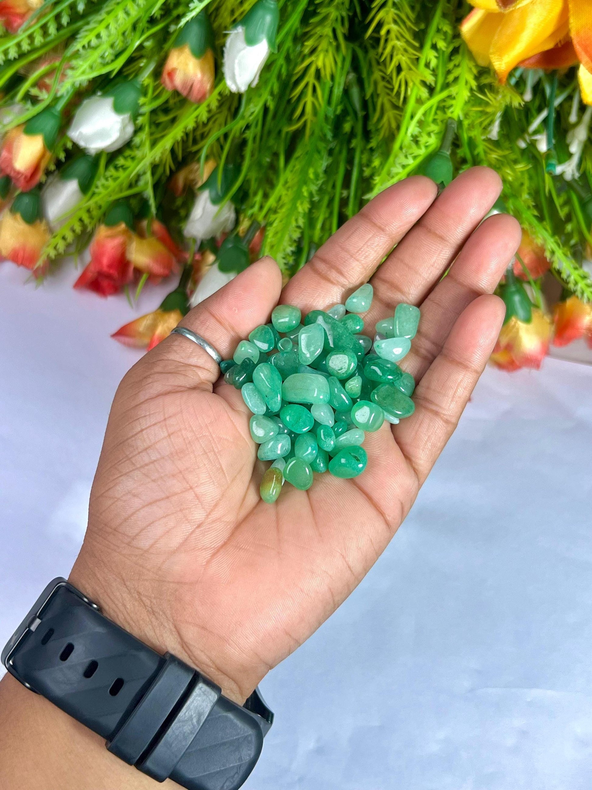 Green Aventurine Stone Chips Stone - Spiritual Stone -Healing Crystals in pack Quality AAAAA +++++