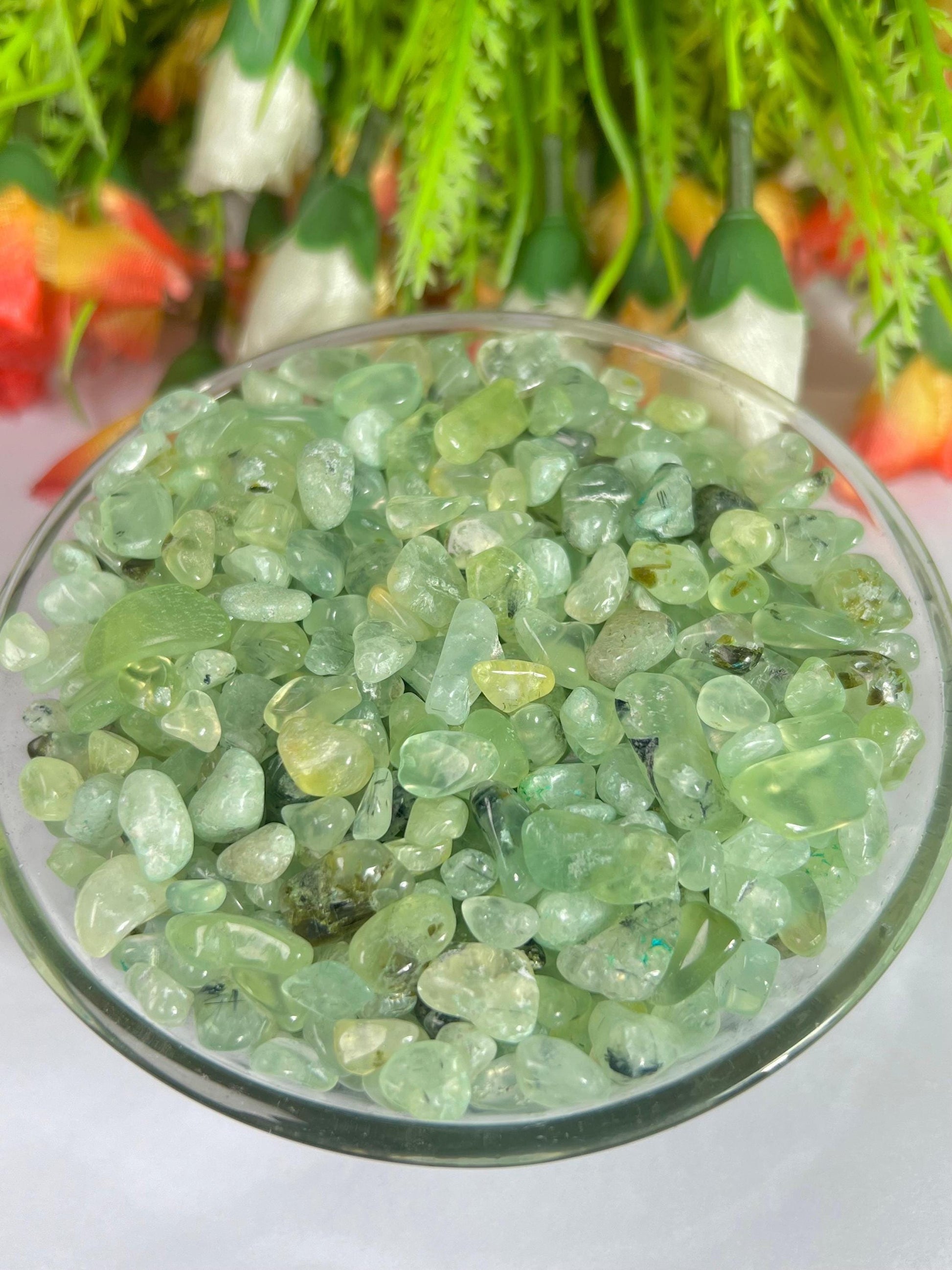 Prehnite Stone Chips Stone - Spiritual Stone -Healing Crystals in pack Quality AAAAA +++++