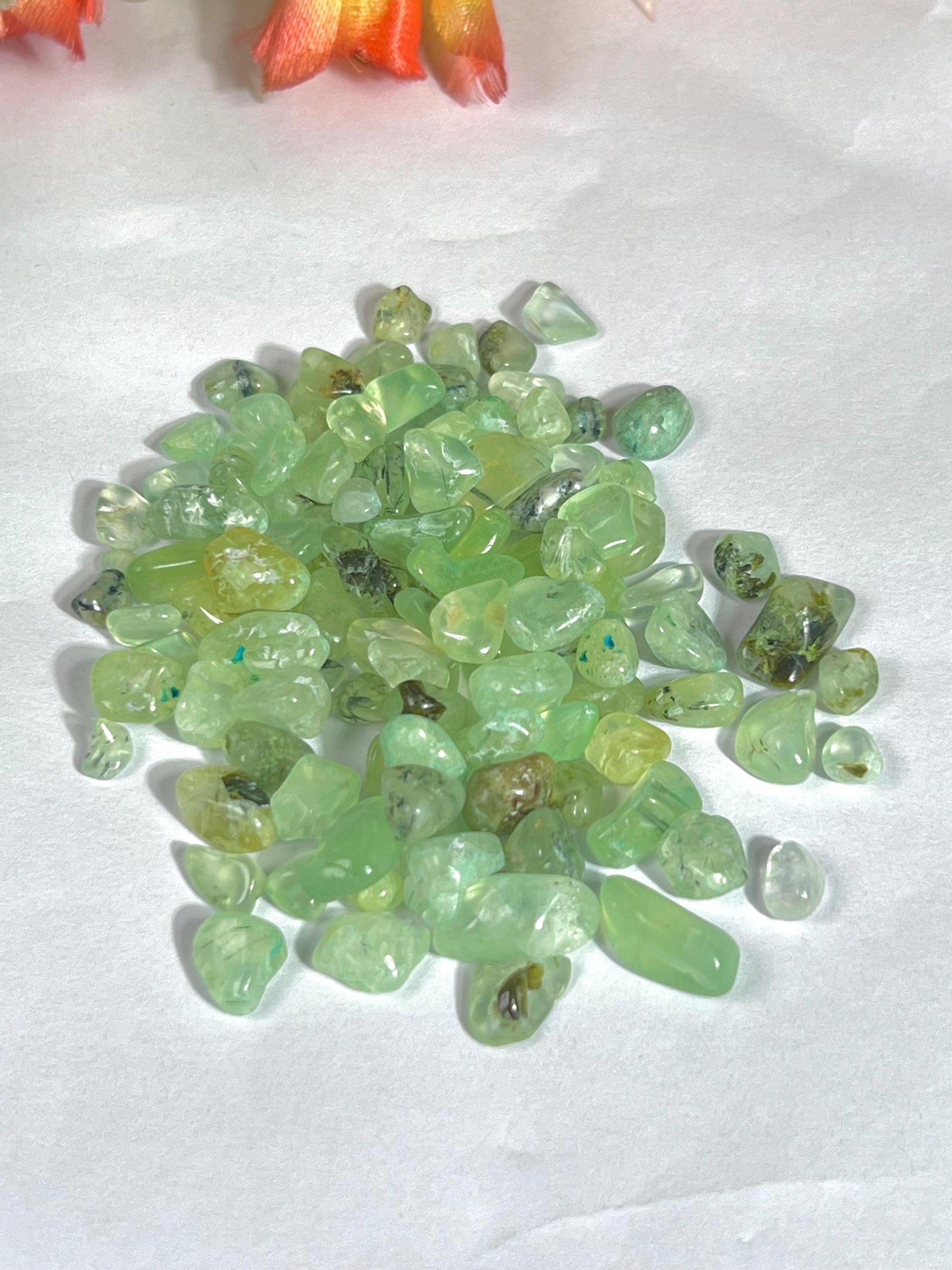 Prehnite Stone Chips Stone - Spiritual Stone -Healing Crystals in pack Quality AAAAA +++++
