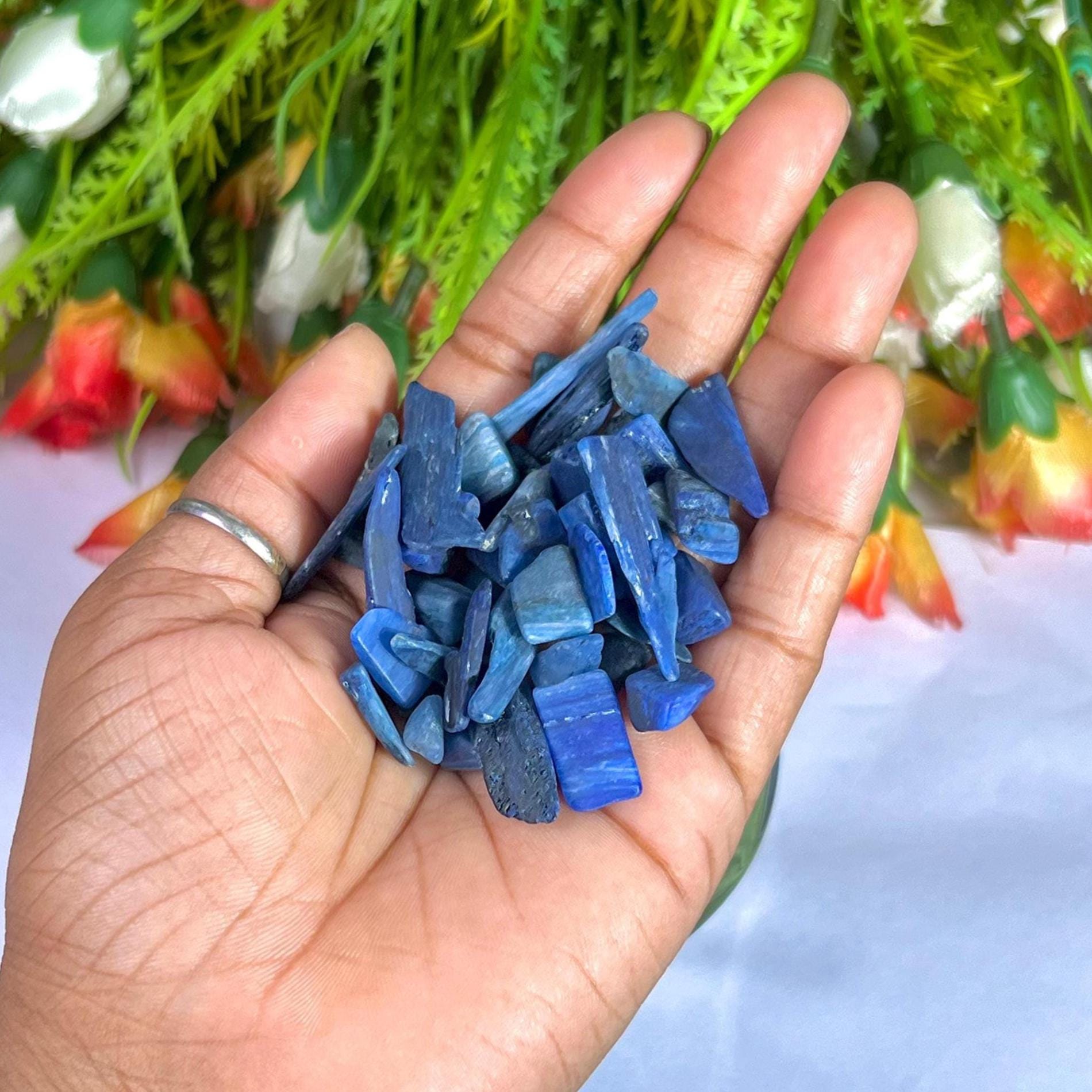 Blue Kyanite Stone Chips Stone - Spiritual Stone -Healing Crystals in pack Quality AAAAA +++++