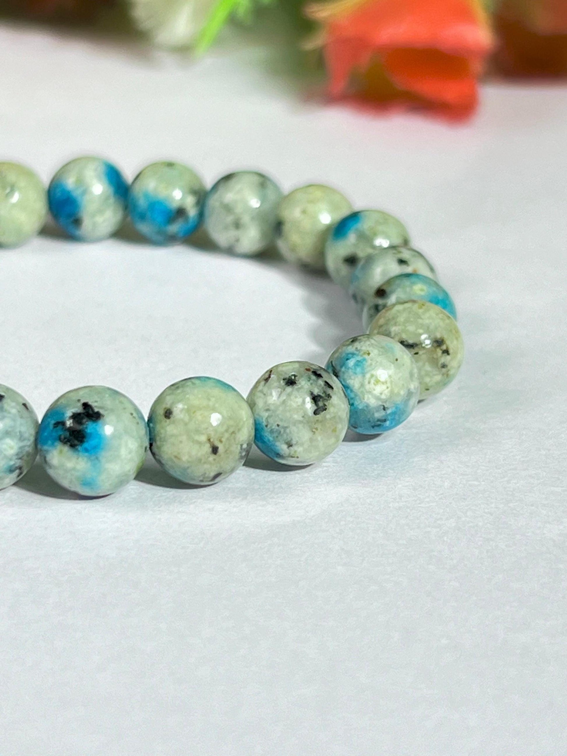 Rare Himalayan K2 Jasper Stone Bracelet l Stretchable Bracelet l Unisex Bracelet l 8 MM Bracelet