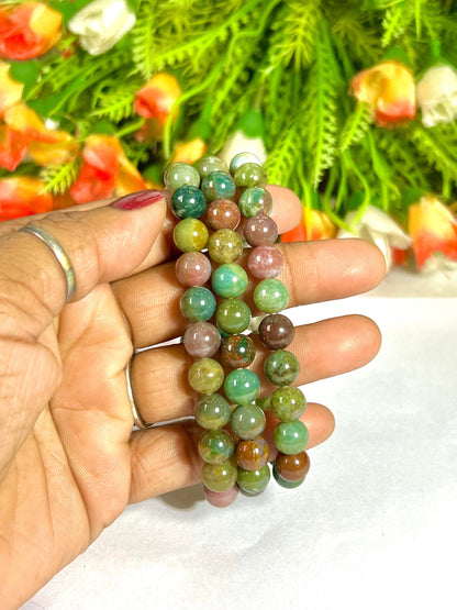Fancy Agate Stone Bracelet l Stretchable Bracelet l Unisex Bracelet l 8 MM Bracelet