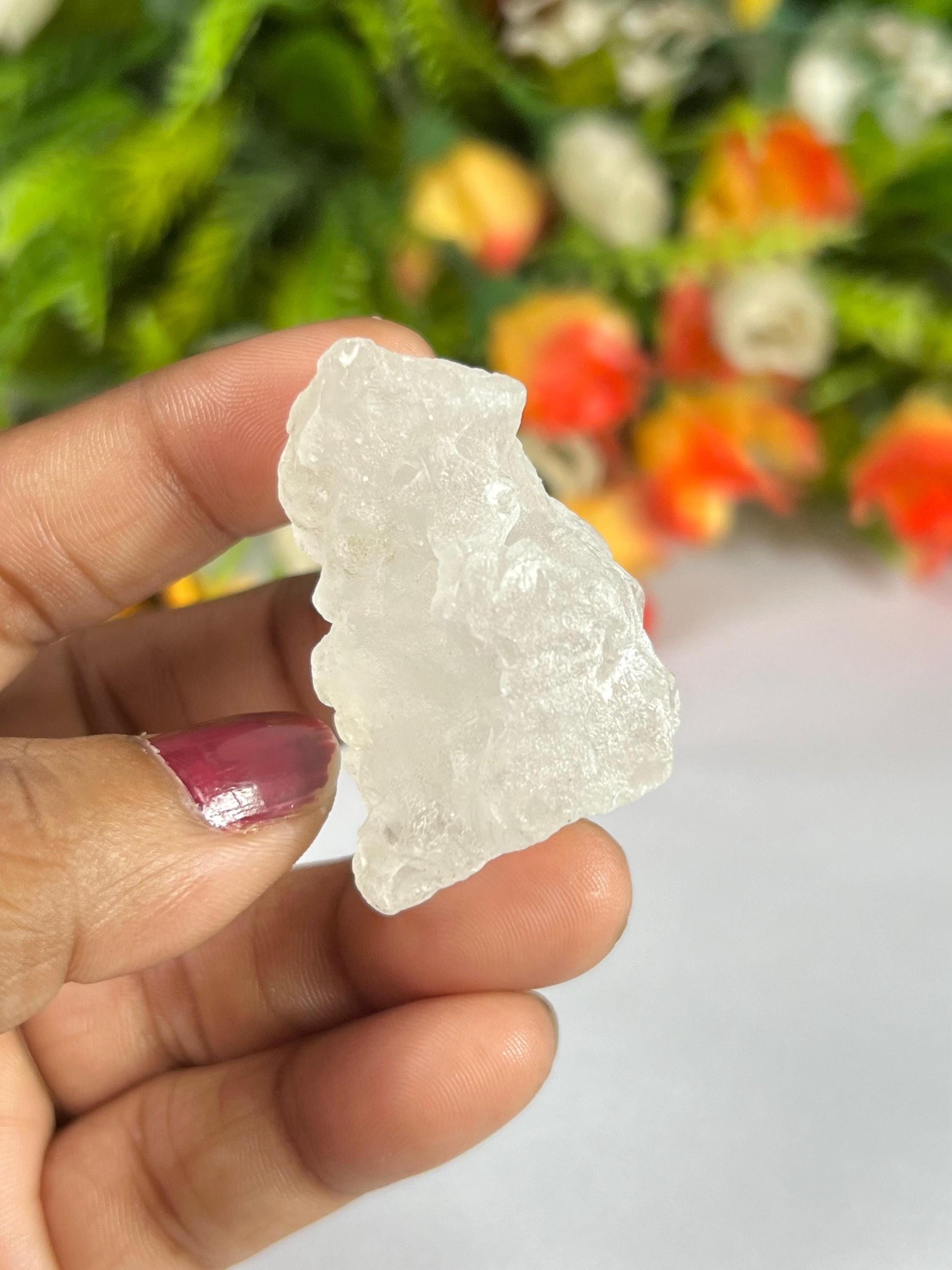 Premium Nirvana Quartz Crystal -Trigonic Quartz - Ice Quartz - Himalayan Quartz-Natural Rough Stone 31 Gram