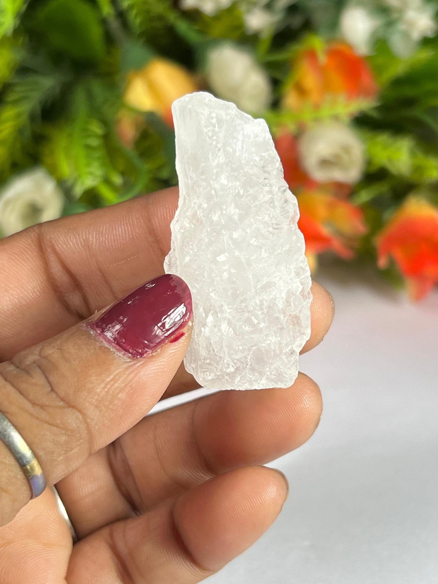 Premium Nirvana Quartz Crystal -Trigonic Quartz - Ice Quartz - Himalayan Quartz-Natural Rough Stone 20 Gram