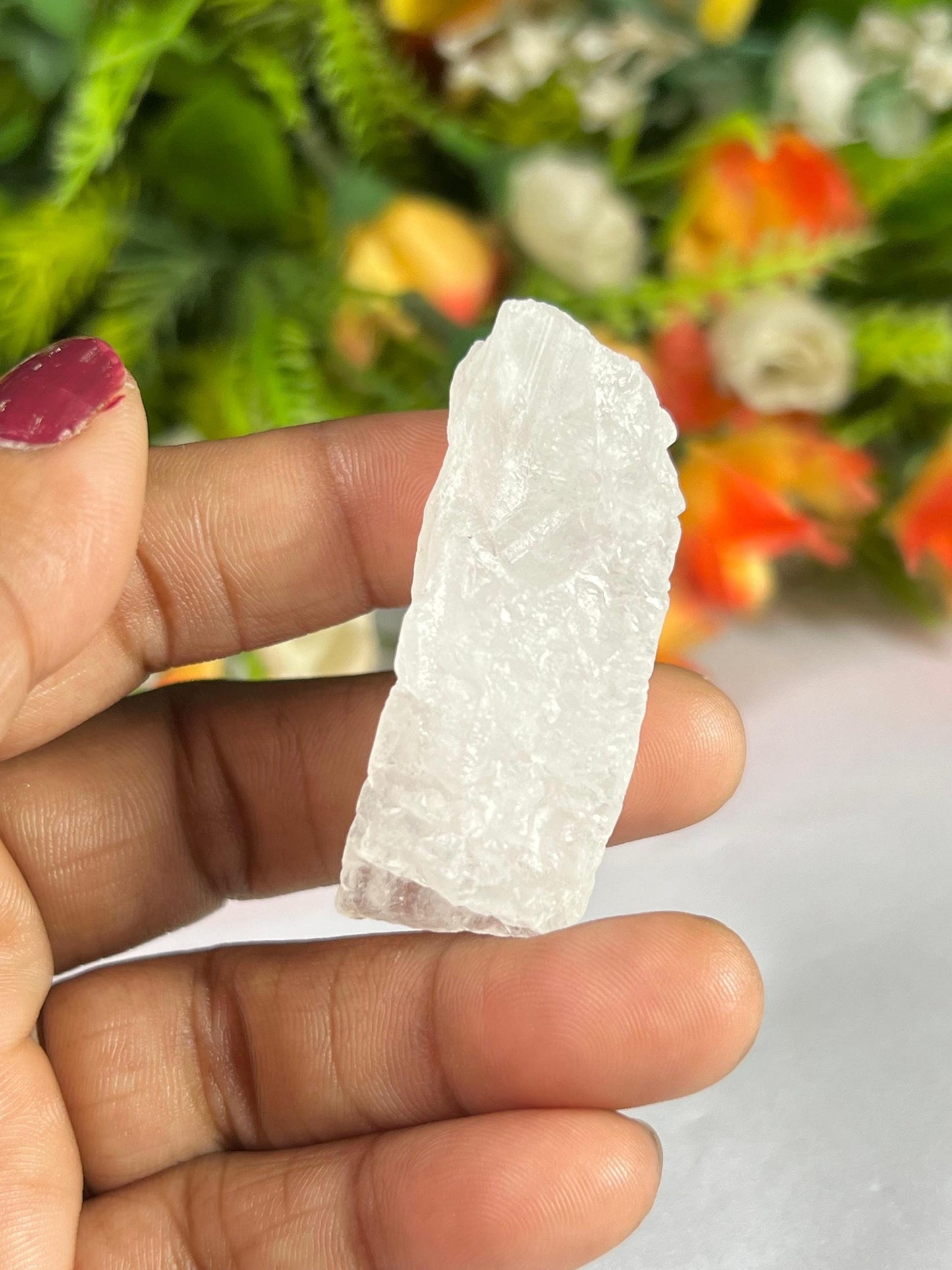 Premium Nirvana Quartz Crystal -Trigonic Quartz - Ice Quartz - Himalayan Quartz-Natural Rough Stone 20 Gram