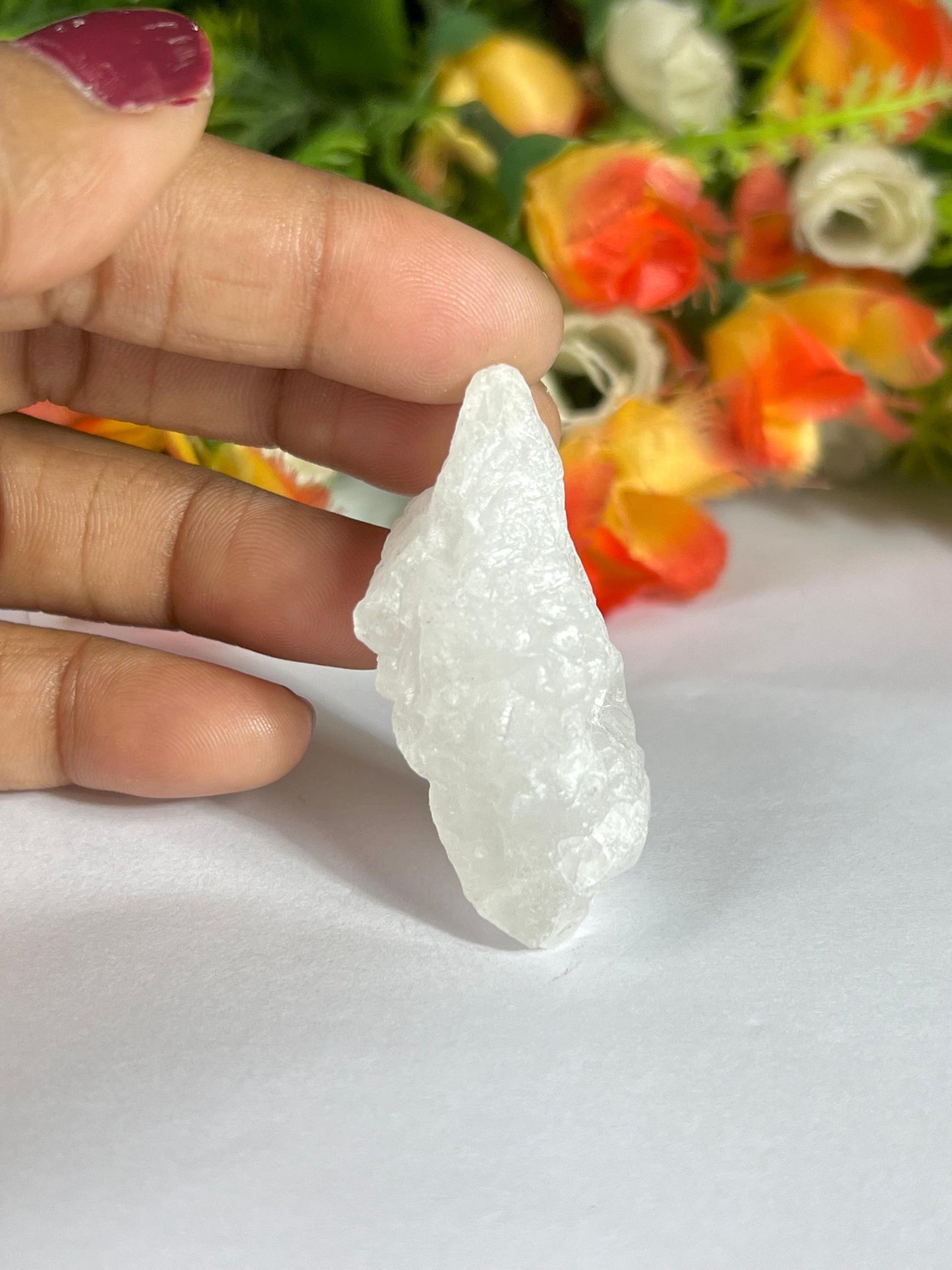 Premium Nirvana Quartz Crystal -Trigonic Quartz - Ice Quartz - Himalayan Quartz-Natural Rough Stone 23 Gram