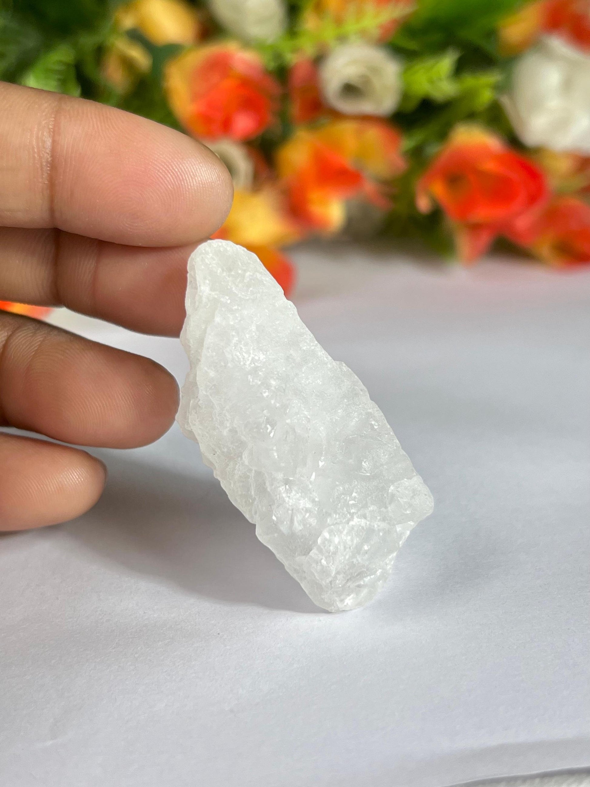 Premium Nirvana Quartz Crystal -Trigonic Quartz - Ice Quartz - Himalayan Quartz-Natural Rough Stone 23 Gram