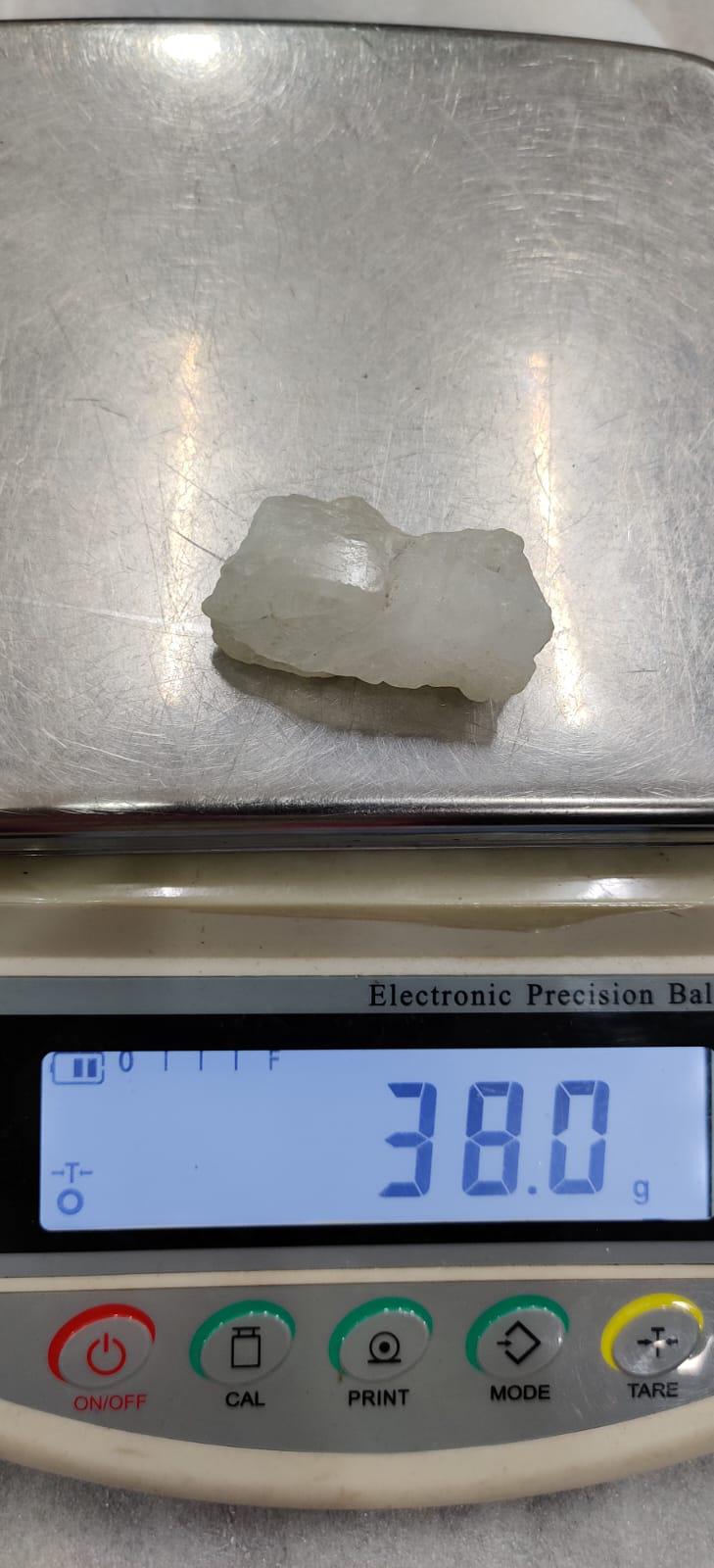 Premium Nirvana Quartz Crystal -Trigonic Quartz - Ice Quartz - Himalayan Quartz-Natural Rough Stone 38 Gram