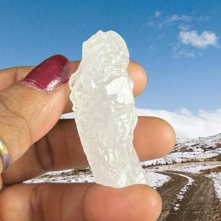 Premium Nirvana Quartz Crystal -Trigonic Quartz - Ice Quartz - Himalayan Quartz-Natural Rough Stone 20 Gram