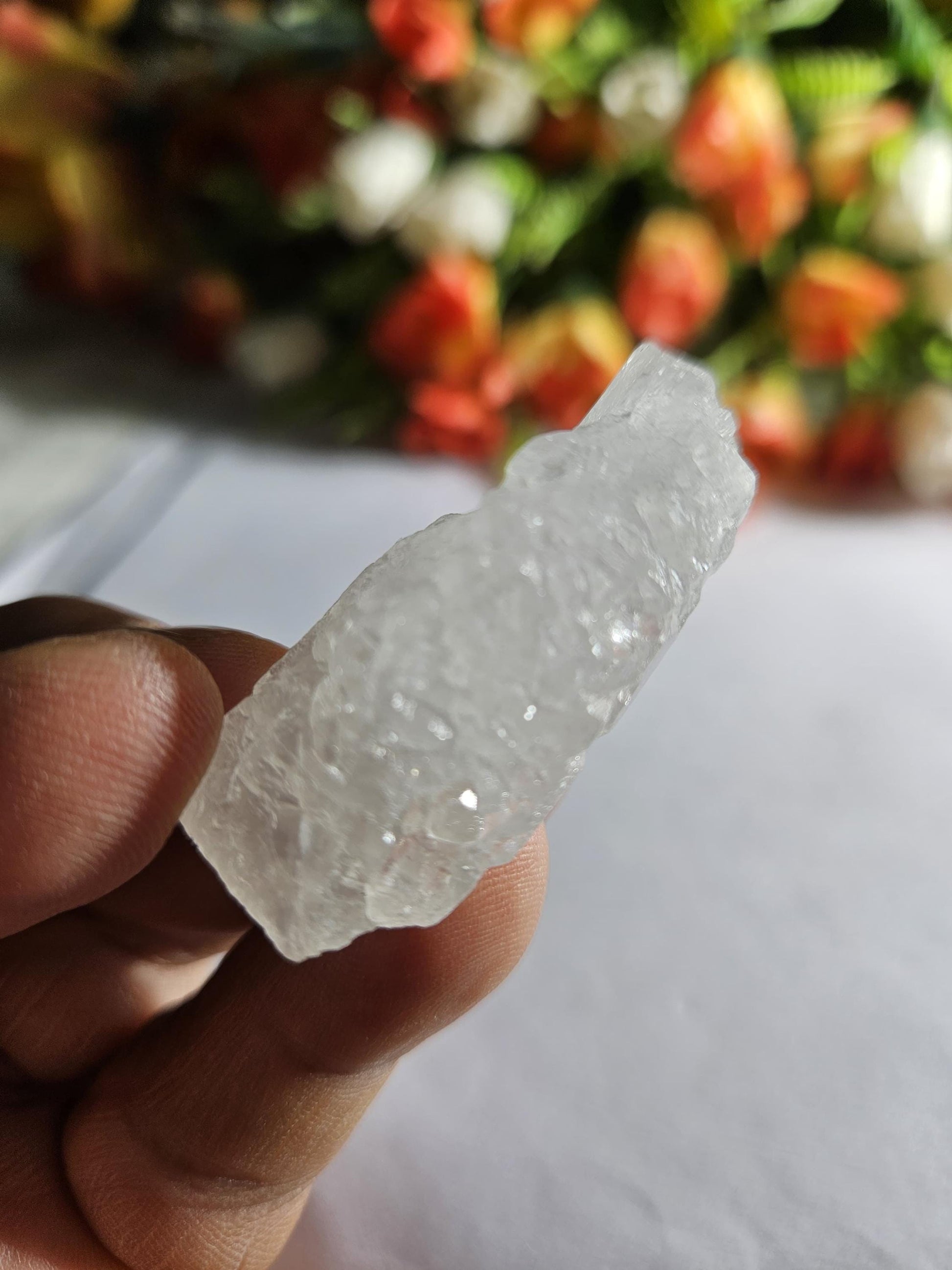 Premium Nirvana Quartz Crystal -Trigonic Quartz - Ice Quartz - Himalayan Quartz-Natural Rough Stone 20 Gram