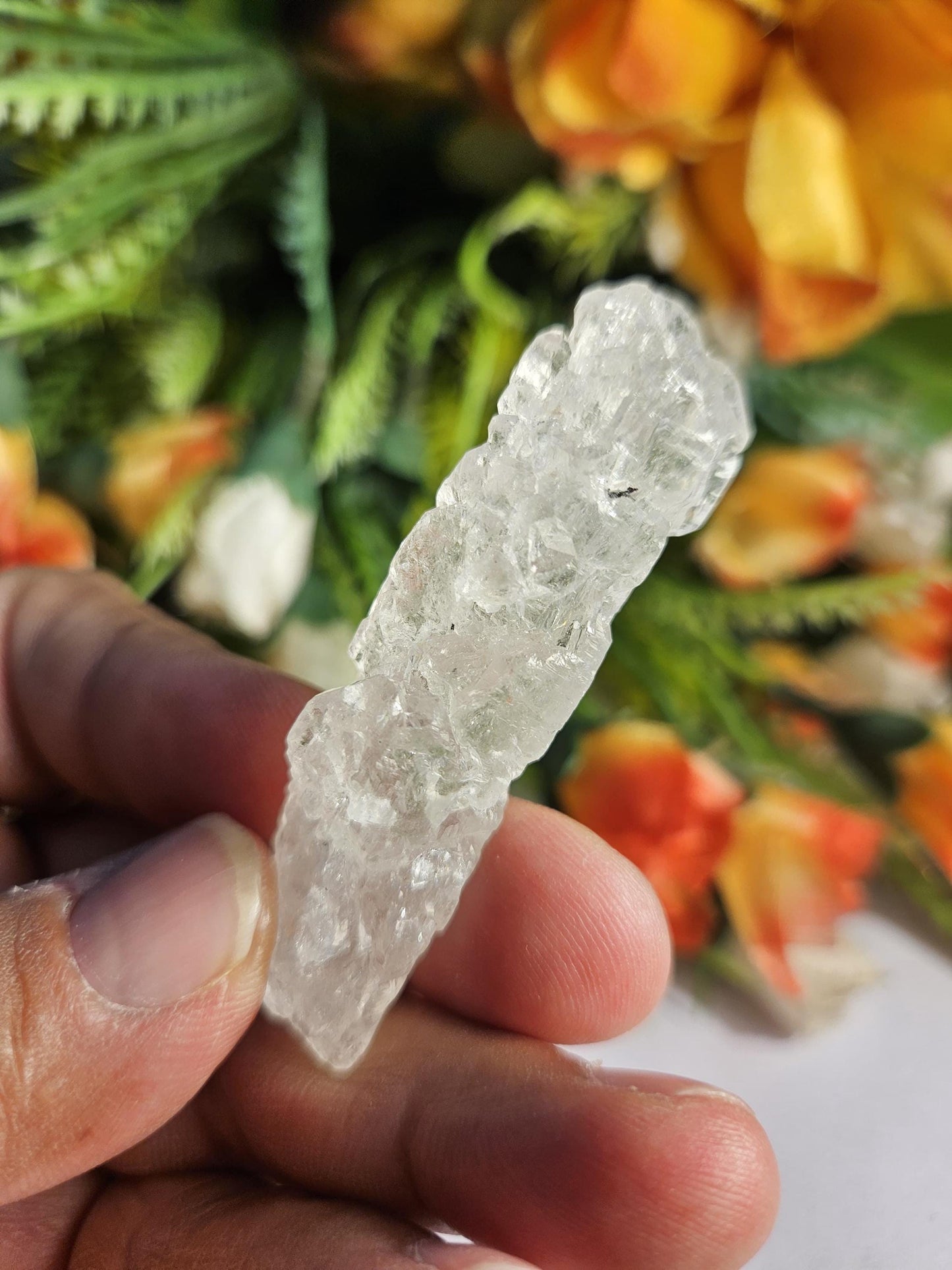 Premium Nirvana Quartz Crystal -Trigonic Quartz - Ice Quartz - Himalayan Quartz-Natural Rough Stone 21 Gram