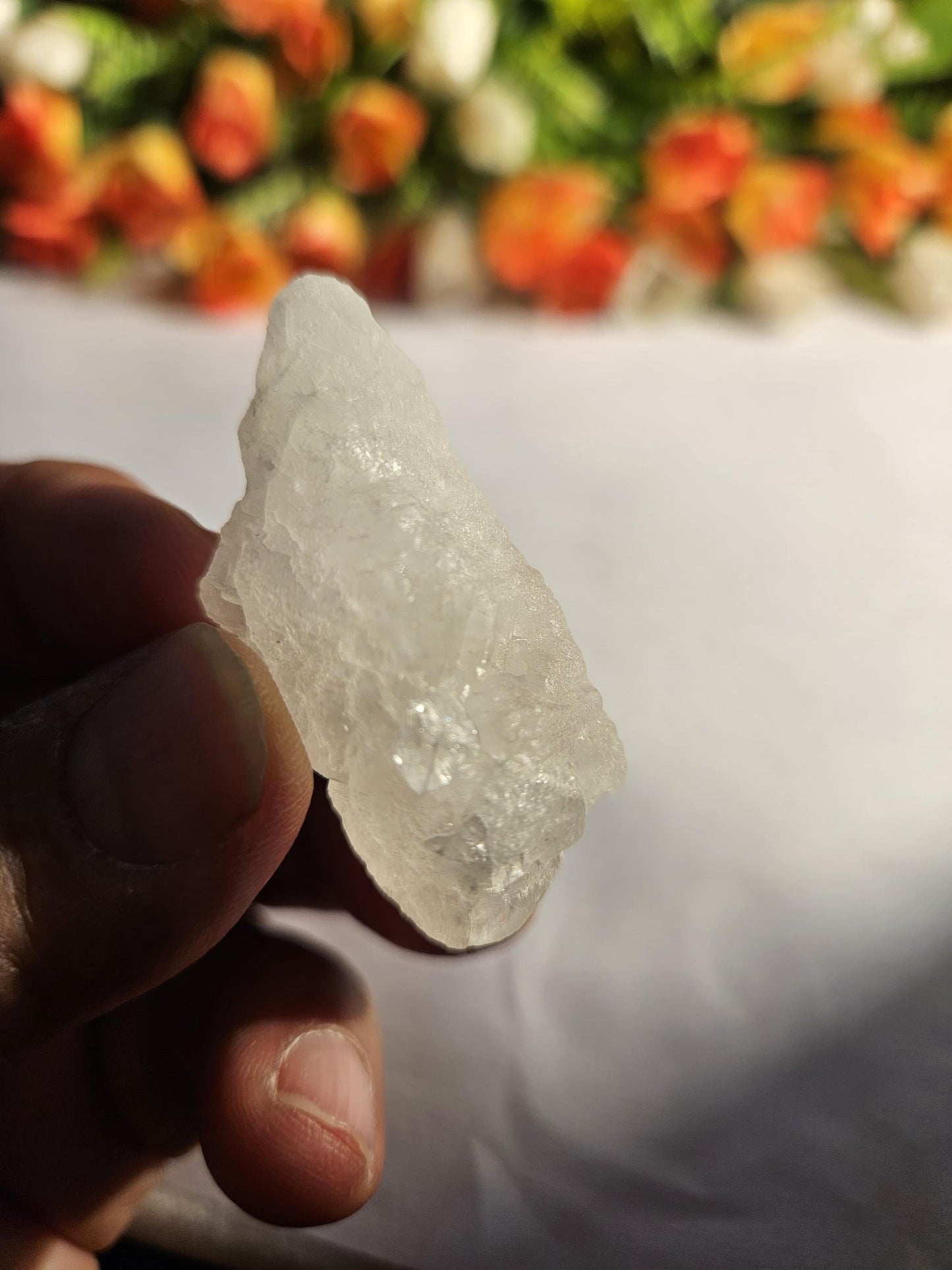 Premium Nirvana Quartz Crystal -Trigonic Quartz - Ice Quartz - Himalayan Quartz-Natural Rough Stone 23 Gram