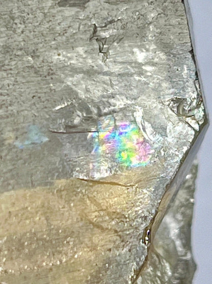 Herkimer Diamond Quartz Crystal Stone 386 Gram With Big Water Bubble Inside Moving and Rainbow Also