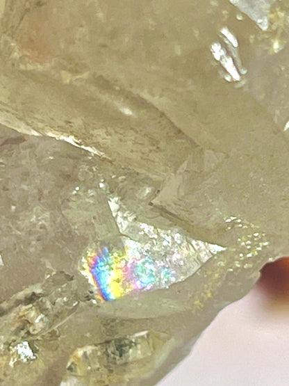 Herkimer Diamond Quartz Crystal Stone 75 Gram With Big Water Bubble Inside Moving and Rainbow Also