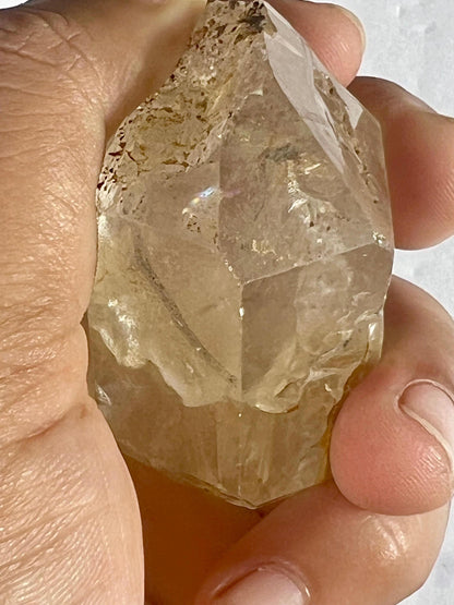 Herkimer Diamond Quartz Crystal Stone 95 Gram With Big Water Bubble Inside Moving and Rainbow Also