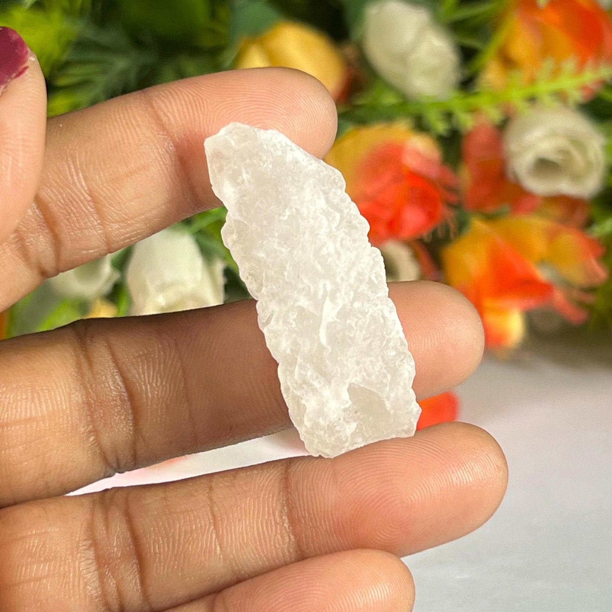 Premium Nirvana Quartz Crystal -Trigonic Quartz - Ice Quartz - Himalayan Quartz-Natural Rough Stone 11 Gram