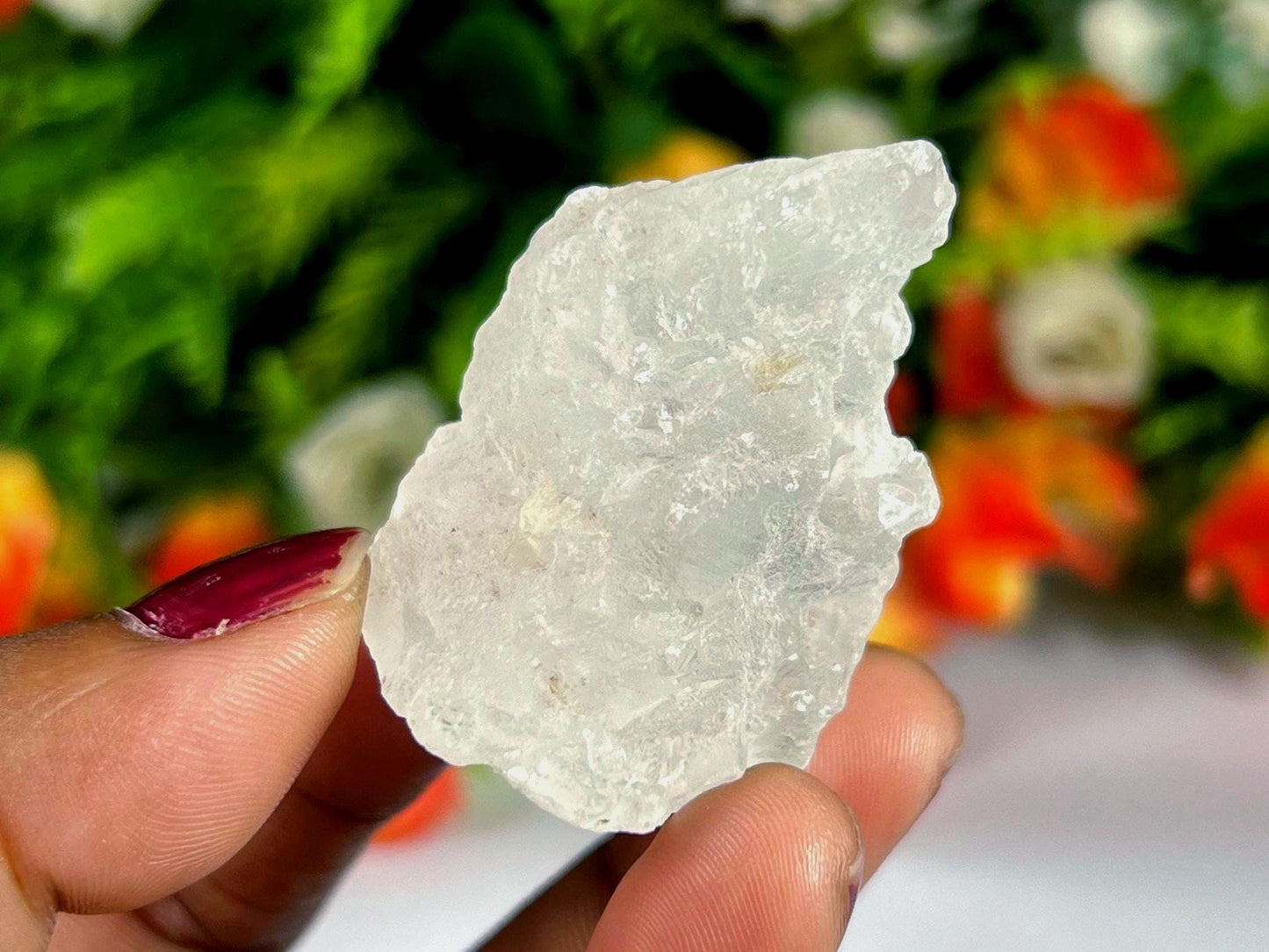 Premium Nirvana Quartz Crystal -Trigonic Quartz - Ice Quartz - Himalayan Quartz-Natural Rough Stone 31 Gram