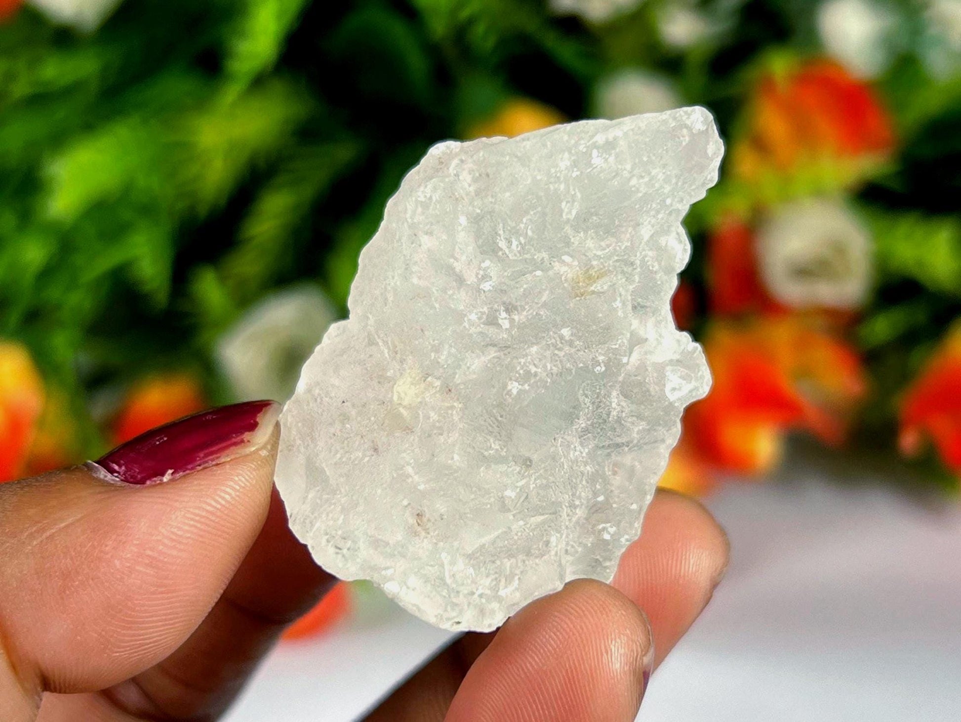 Premium Nirvana Quartz Crystal -Trigonic Quartz - Ice Quartz - Himalayan Quartz-Natural Rough Stone 31 Gram