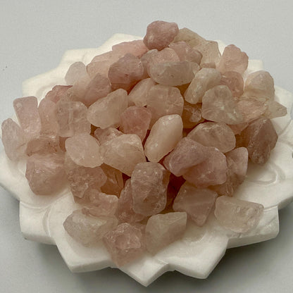 Raw Rose Quartz Beads: Natural Pink Crystal Nuggets for Jewelry