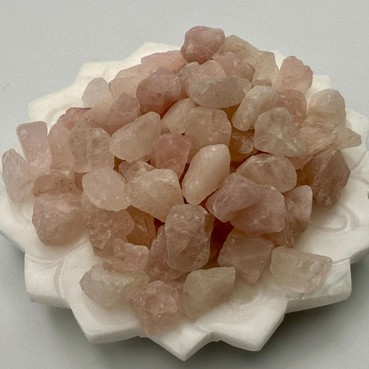 Raw Rose Quartz Beads: Natural Pink Crystal Nuggets for Jewelry