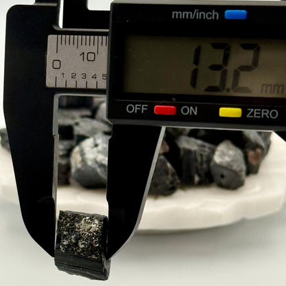 Raw Black Tourmaline Beads: Natural Crystal Nuggets for Jewelry Making