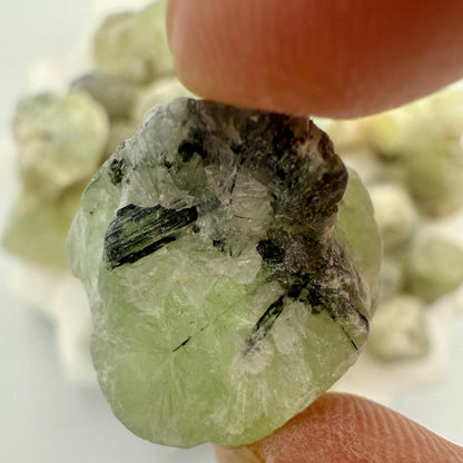 Raw Prehnite Beads: Natural Green Gemstone Nuggets for Jewelry Making