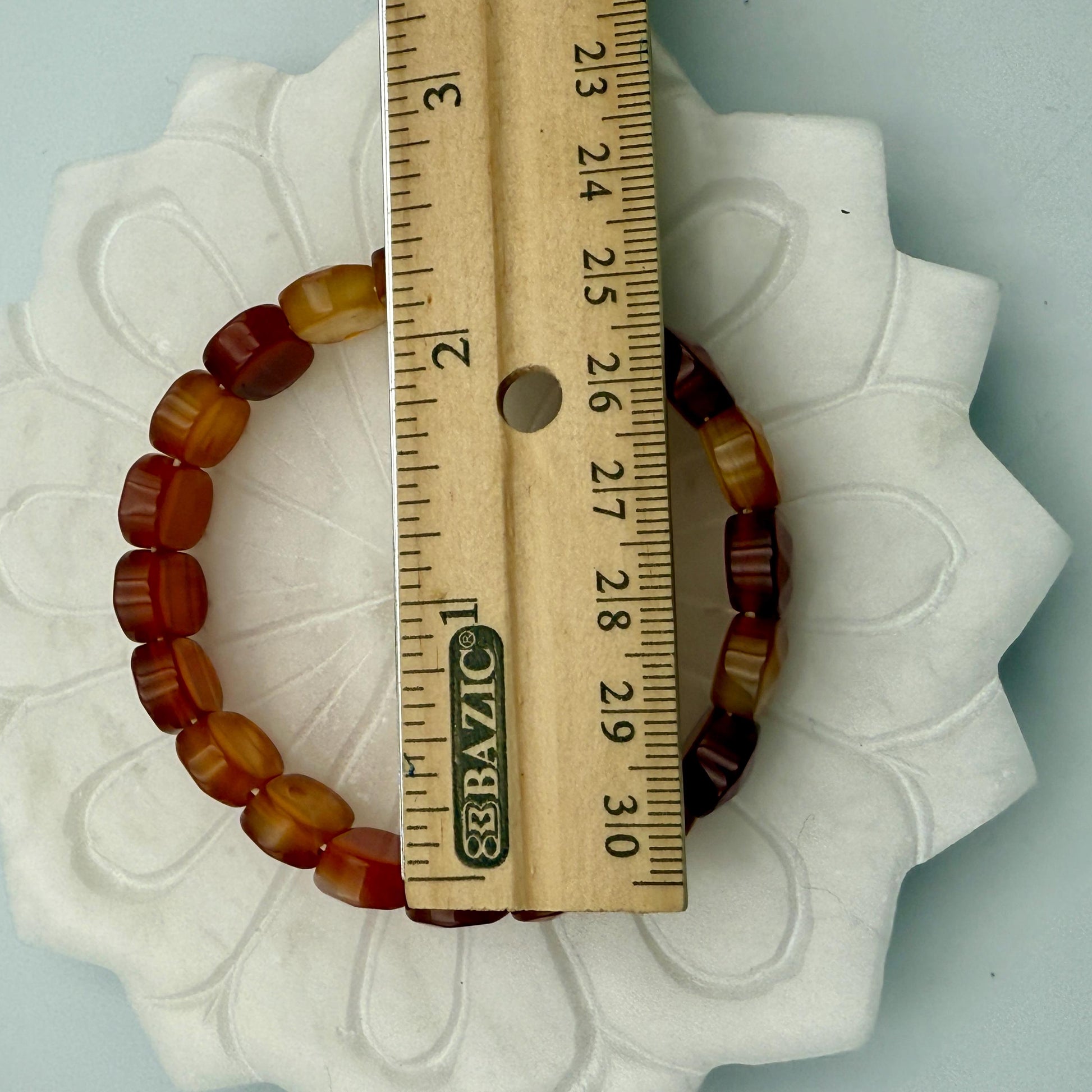 Carnelian Bracelet 15MM Oval Beads – Natural Stone for Motivation, Confidence & Vitality