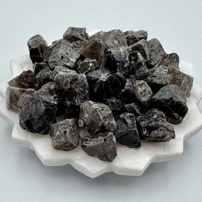 Raw Smoky Quartz Stone Beads: Natural Gemstone Nuggets for Jewelry Making