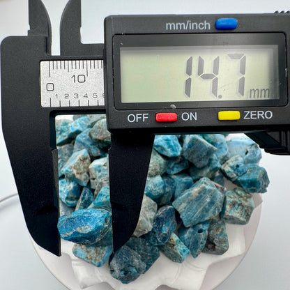 Raw Blue Apatite Stone Beads: Natural Gemstone Nuggets for Jewelry