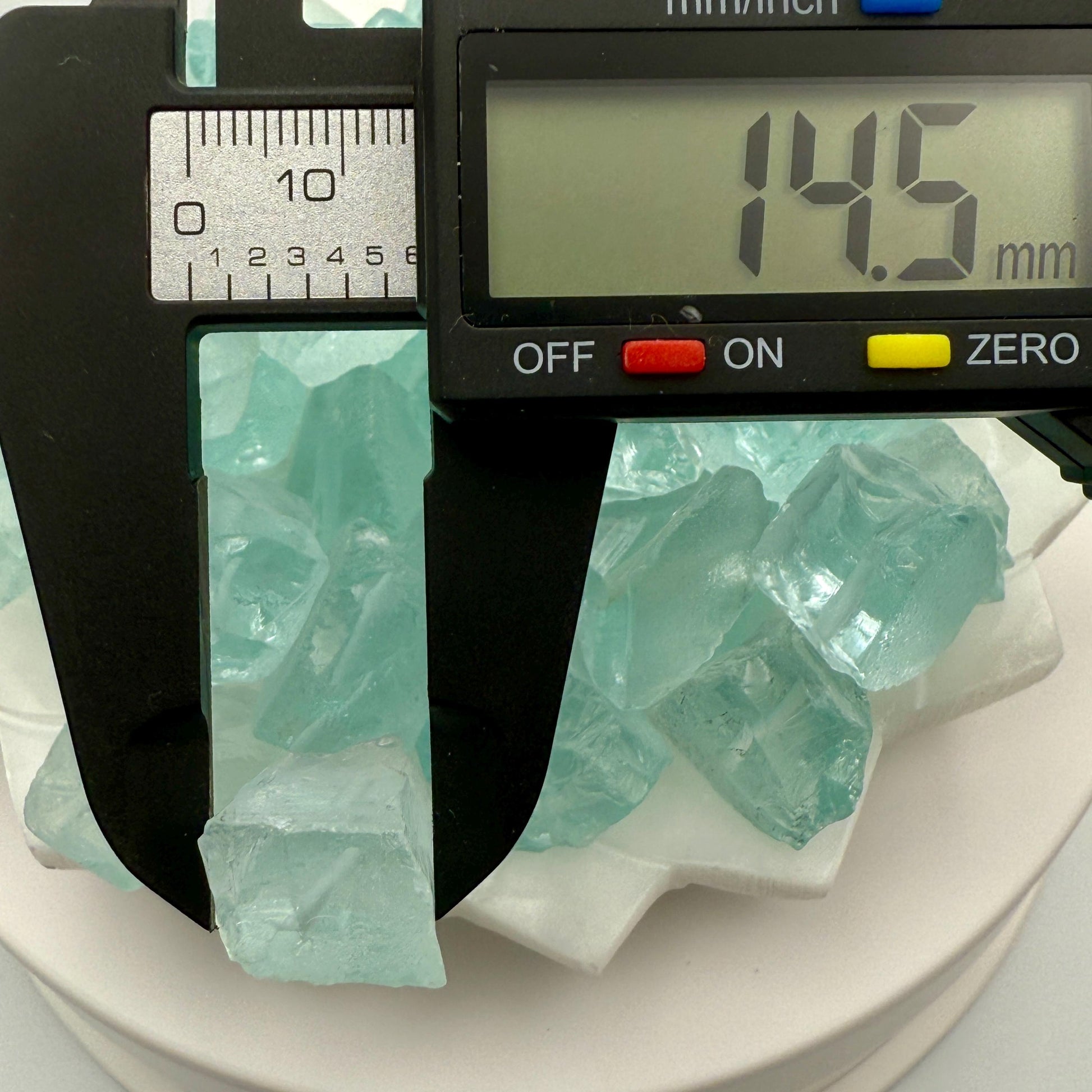 Aquamarine Glass Beads: Raw Tumbled Nuggets for Jewelry Making