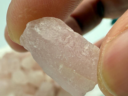 Raw Rose Quartz Beads: Natural Pink Crystal Nuggets for Jewelry