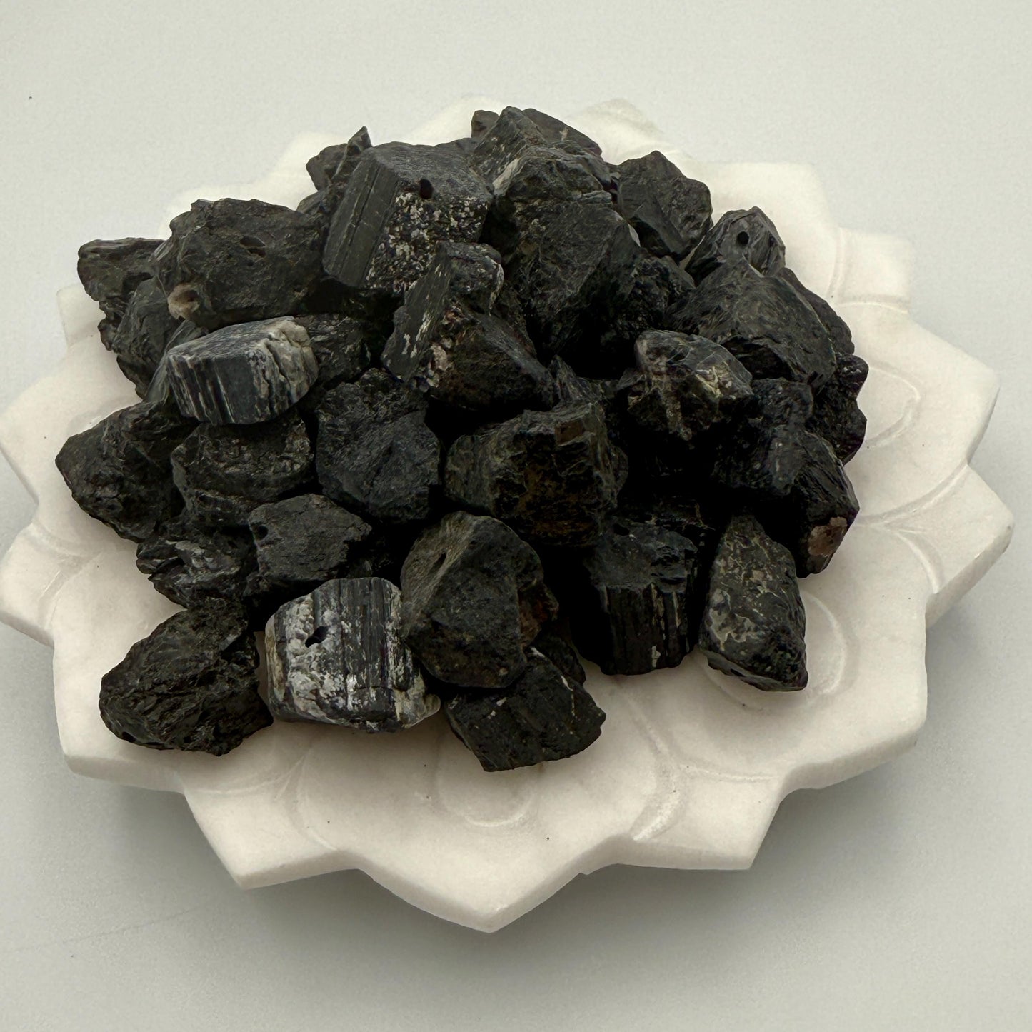 Raw Black Tourmaline Beads: Natural Crystal Nuggets for Jewelry Making