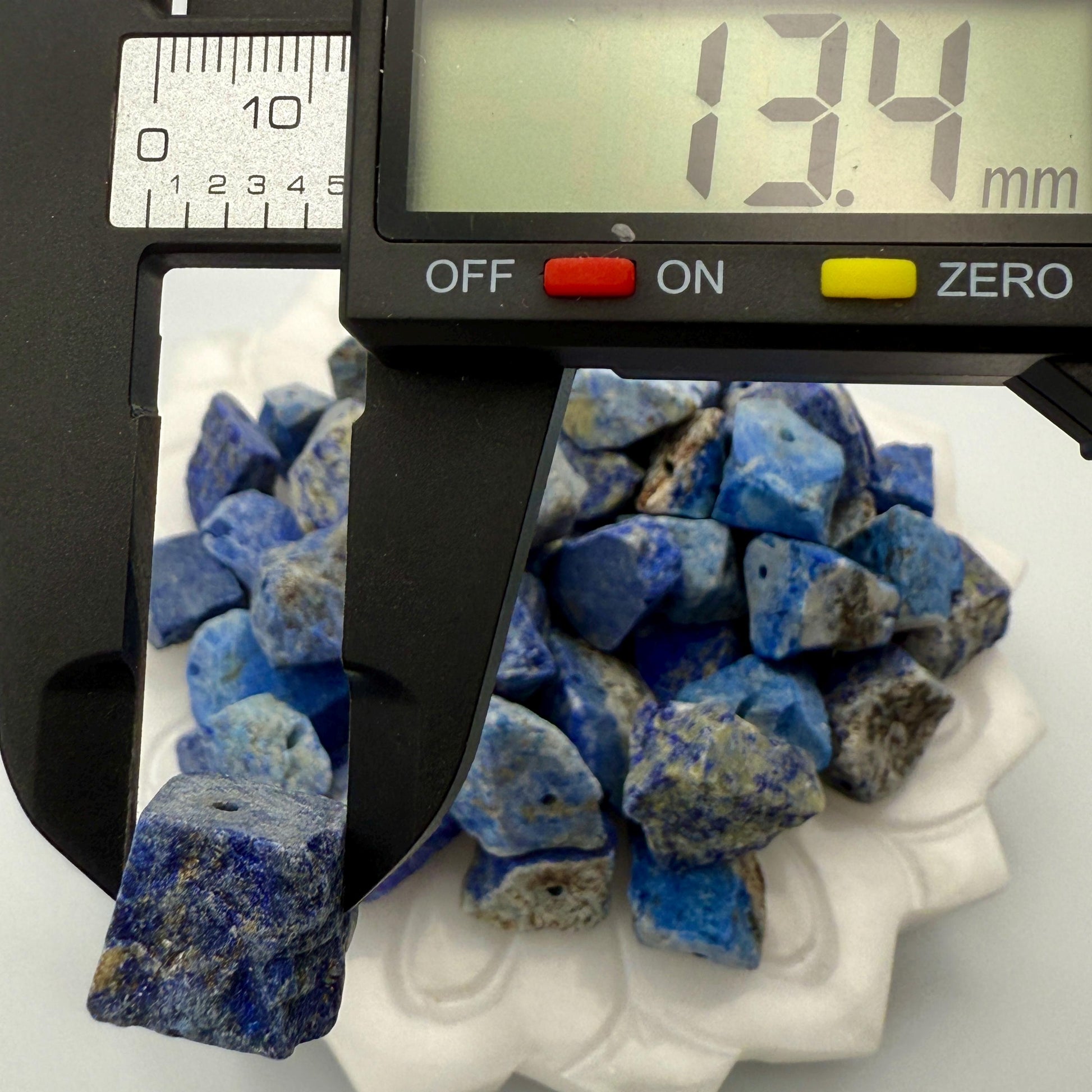Raw Lapis Lazuli Beads: Deep Blue Gemstone Nuggets for Jewelry