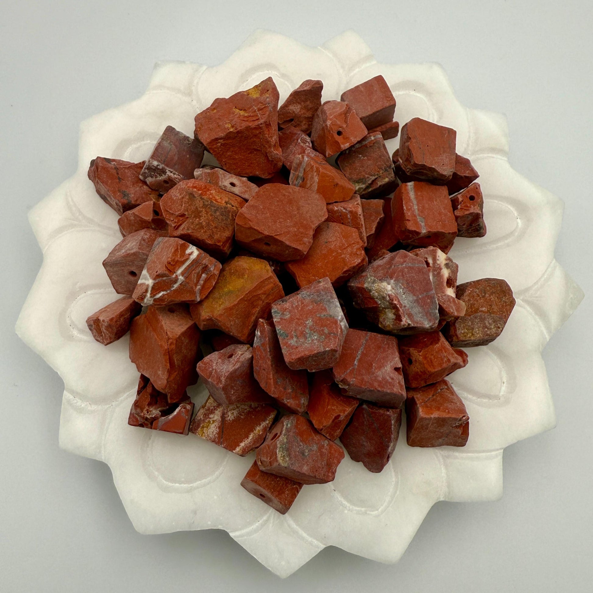 Raw Red Stone Beads: Jasper, Agate, Carnelian Jewelry Making Beads